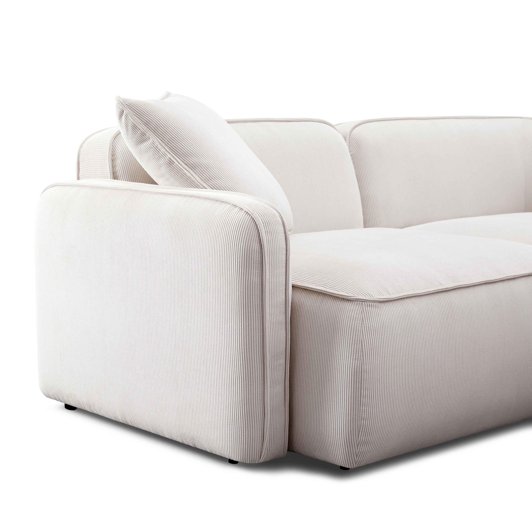 Travie 112" Performance Corduroy Velvet Modular Sofa