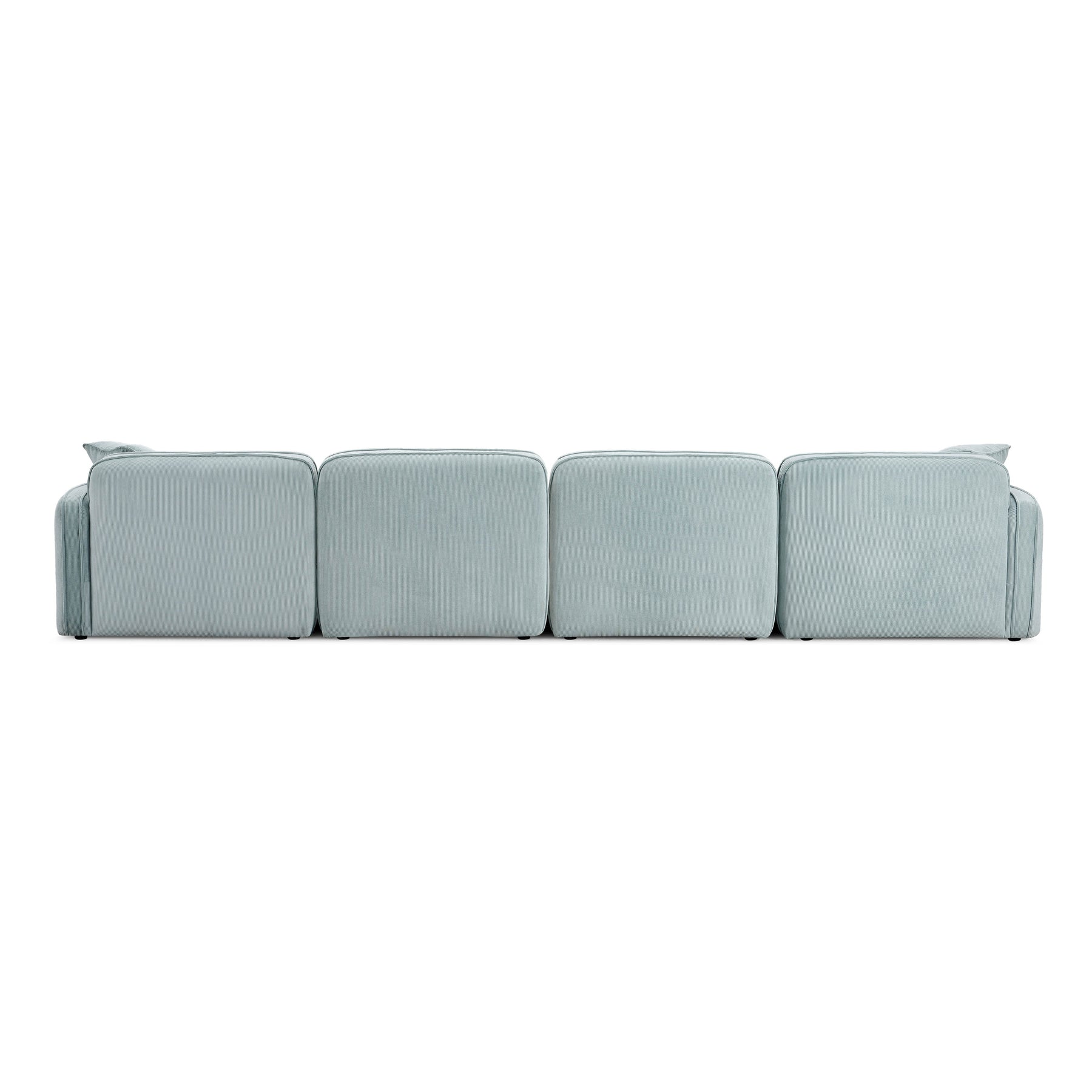 Travie 6-Piece Performance Corduroy Velvet  Modular U-Sectional