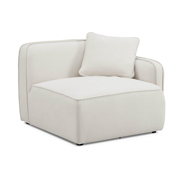 Travie Sand Upcycled Performance Linen RAF Corner Chair