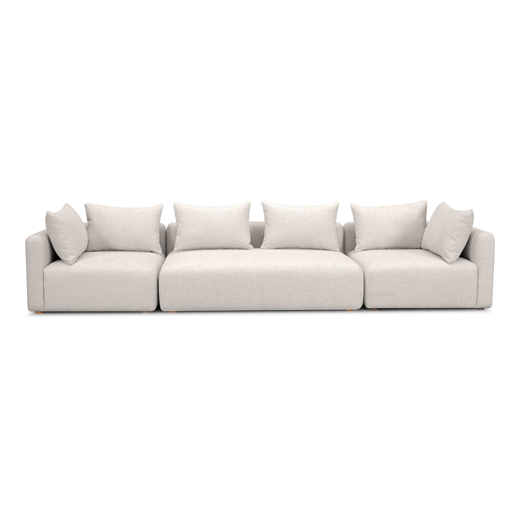 Hangover 145" Contract-Grade Textured Fabric Long Sofa