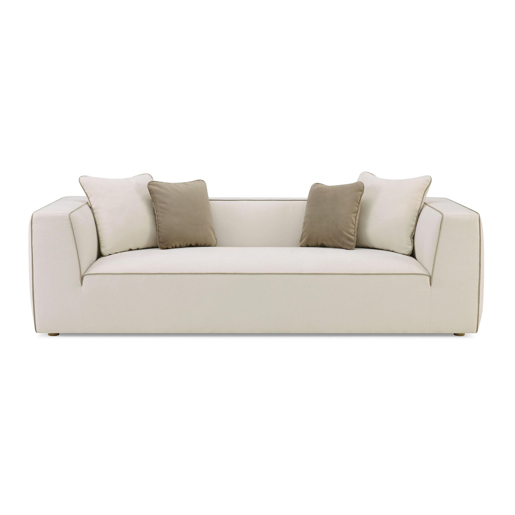 Tristine 96" Cream Contract-Grade Linen Sofa