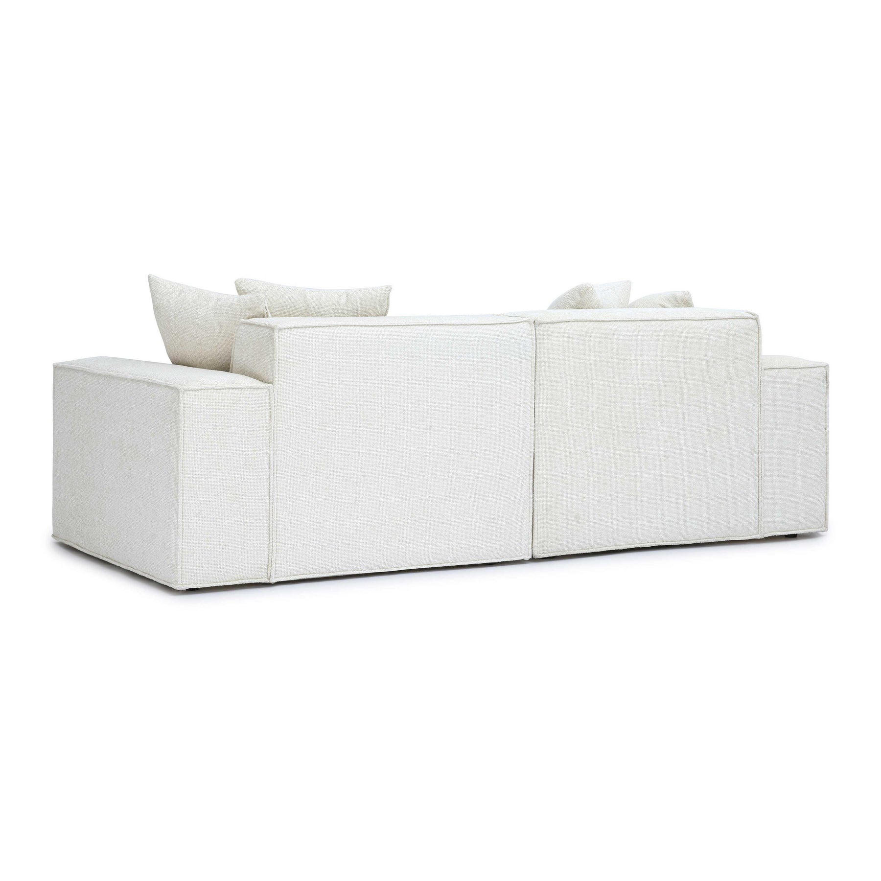 Mindy 84" Performance Chenille Basketweave Modular Loveseat