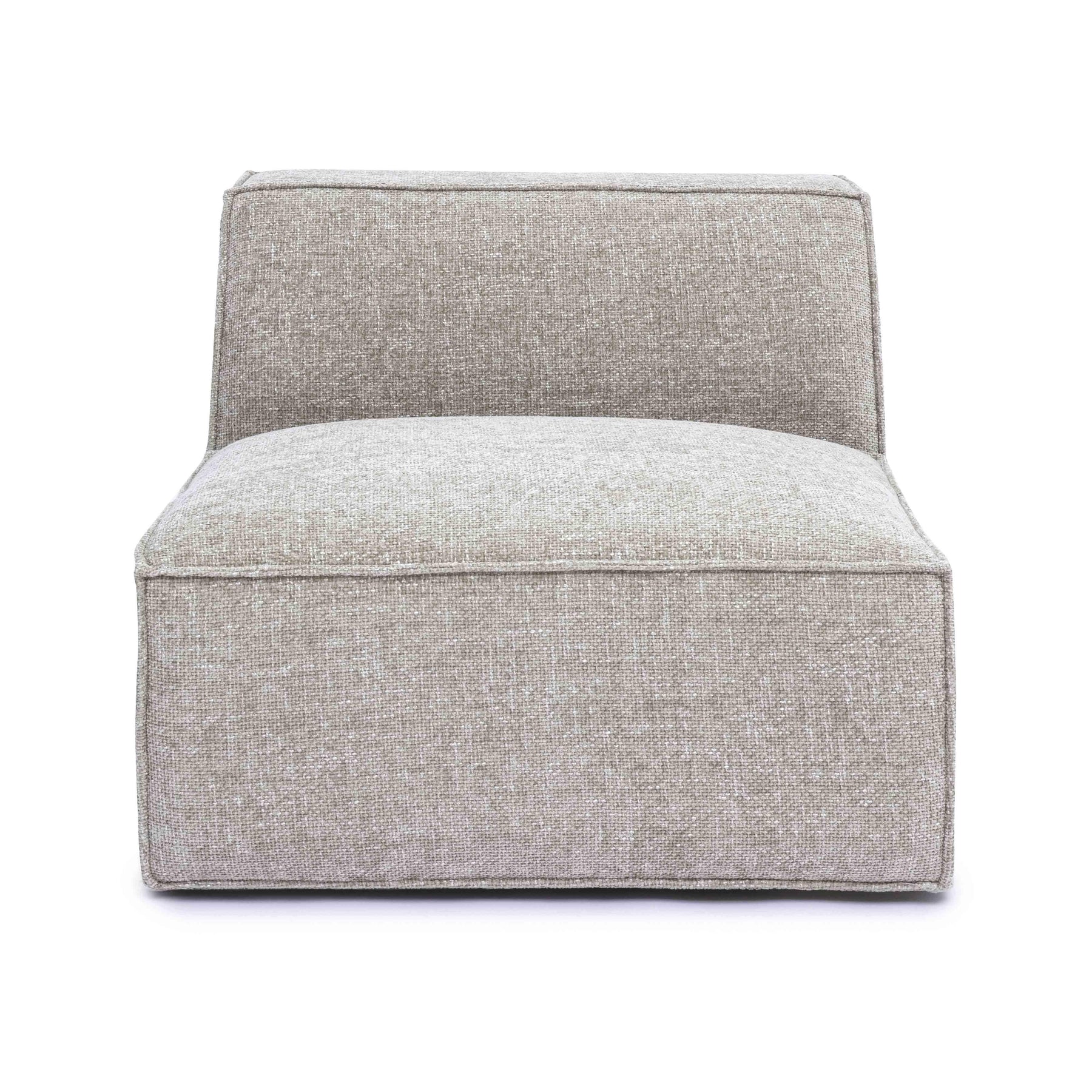 Mindy Performance Chenille Basketweave Modular Armless Chair