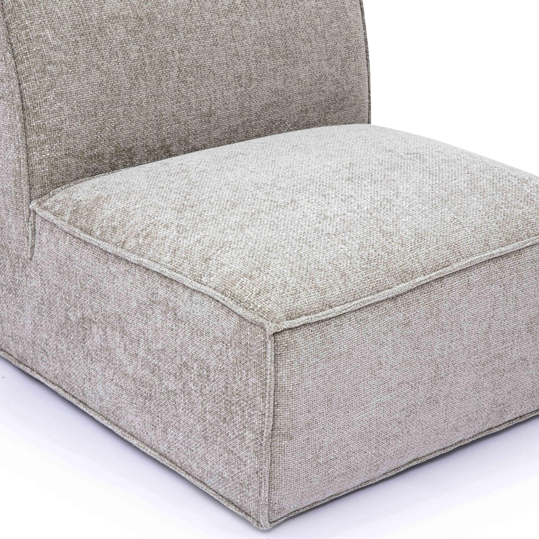 Mindy Performance Chenille Basketweave Modular Armless Chair