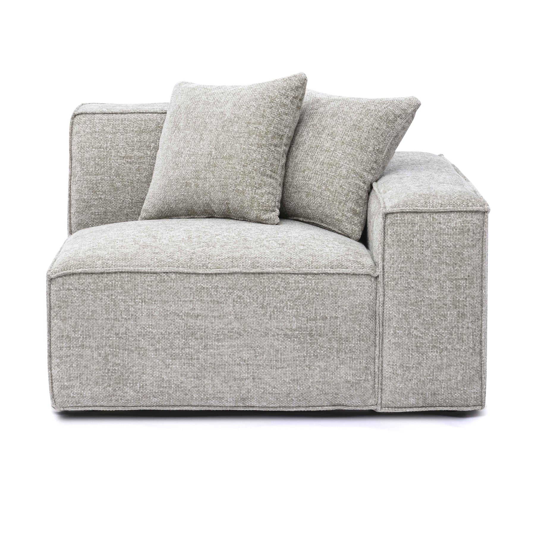 Mindy Performance Chenille Basketweave Modular Corner Chair