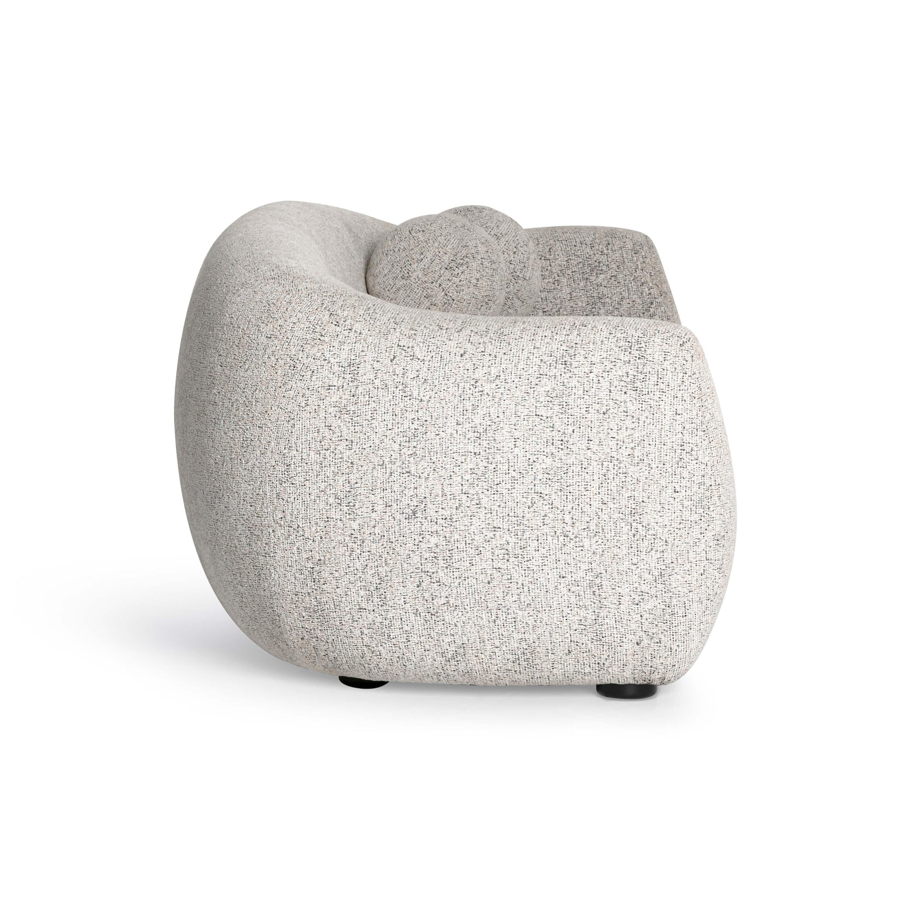 Judy 80" Black and White Woven Performance Fabric Sofa