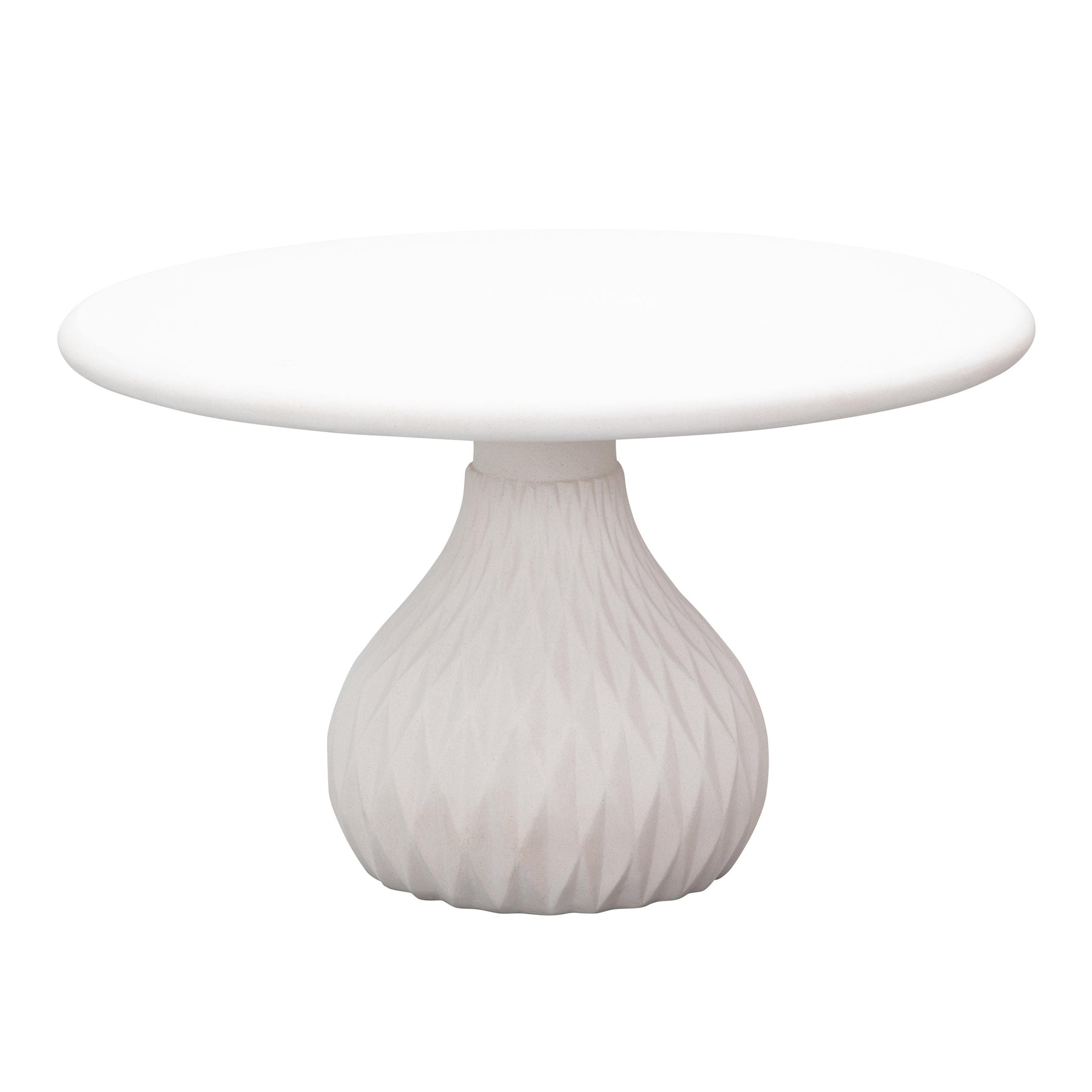 Tulum 27.5" Ivory Concrete Indoor / Outdoor Round Coffee Table