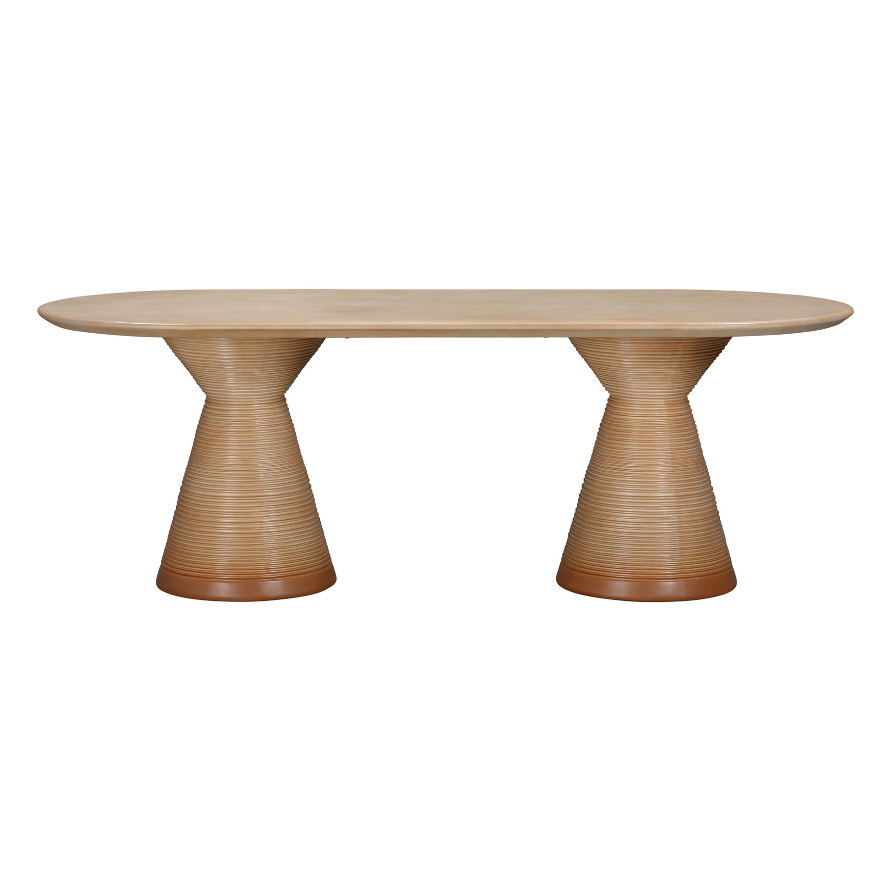 Fassa 87" Faux Terracotta Indoor / Outdoor Oval Dining Table