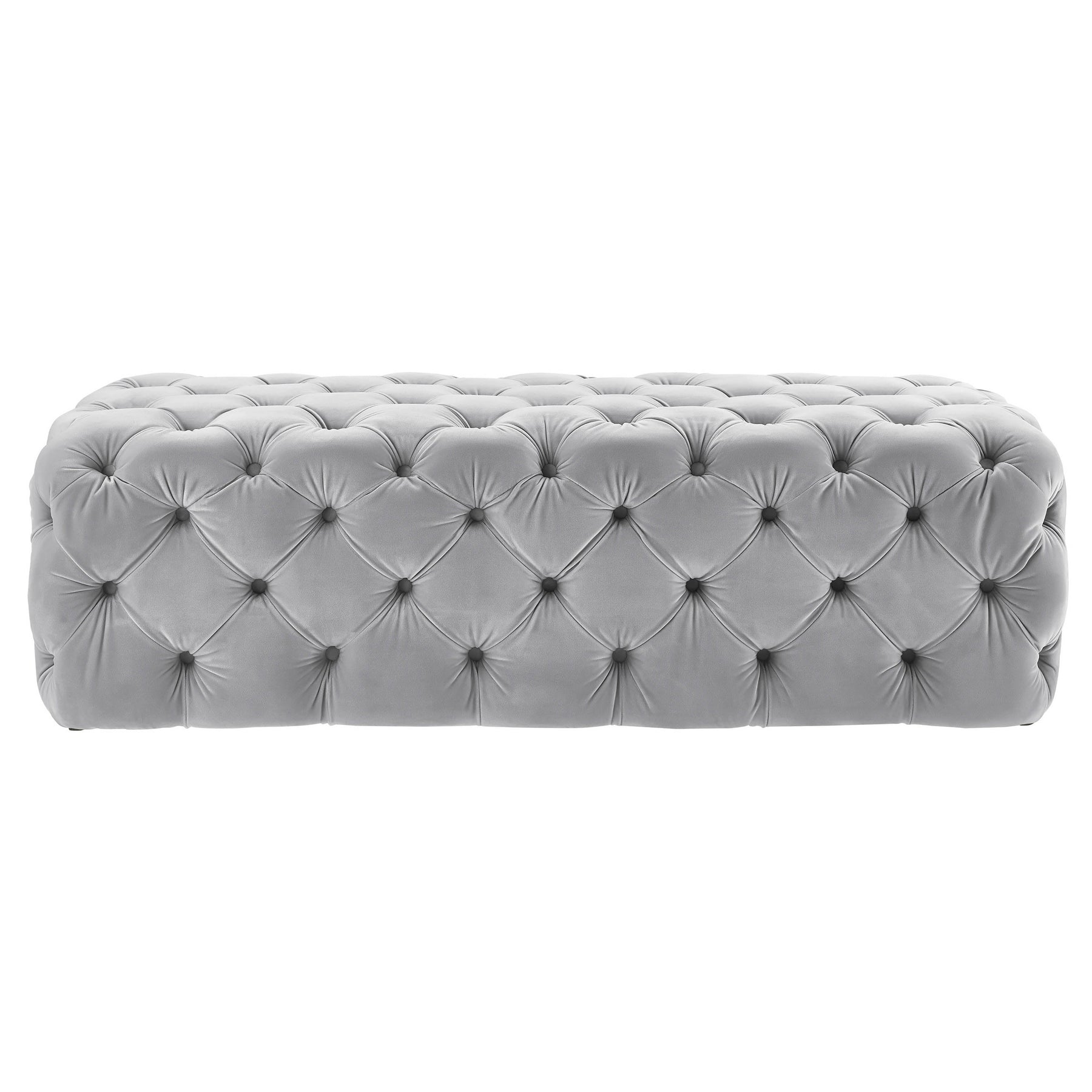 Kaylee 49" Performance Velvet Tufted Jumbo Ottoman