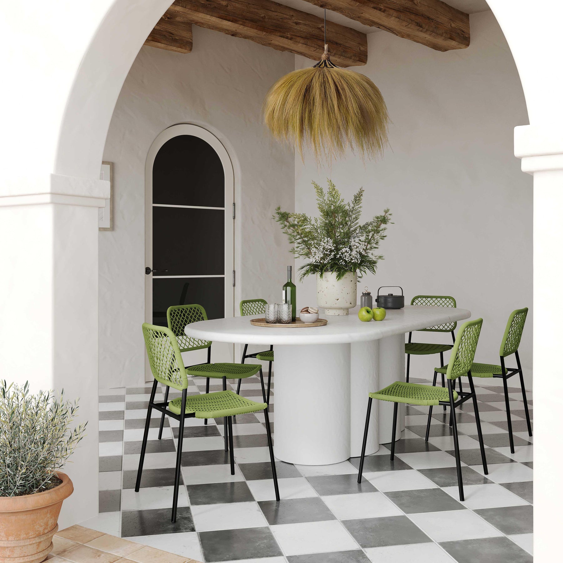 Lucy Dyed Cord Stackable Outdoor Dining Chair