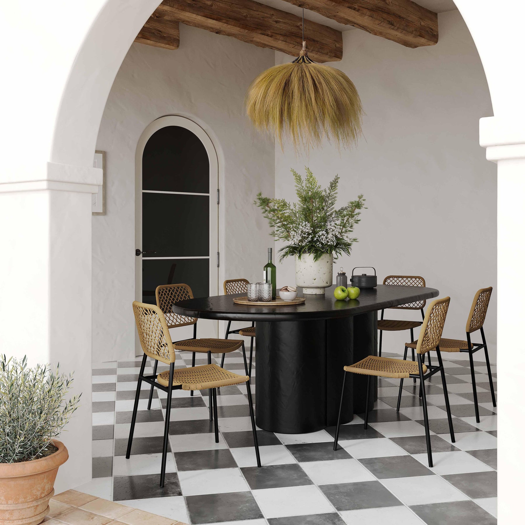 Lucy Dyed Cord Stackable Outdoor Dining Chair