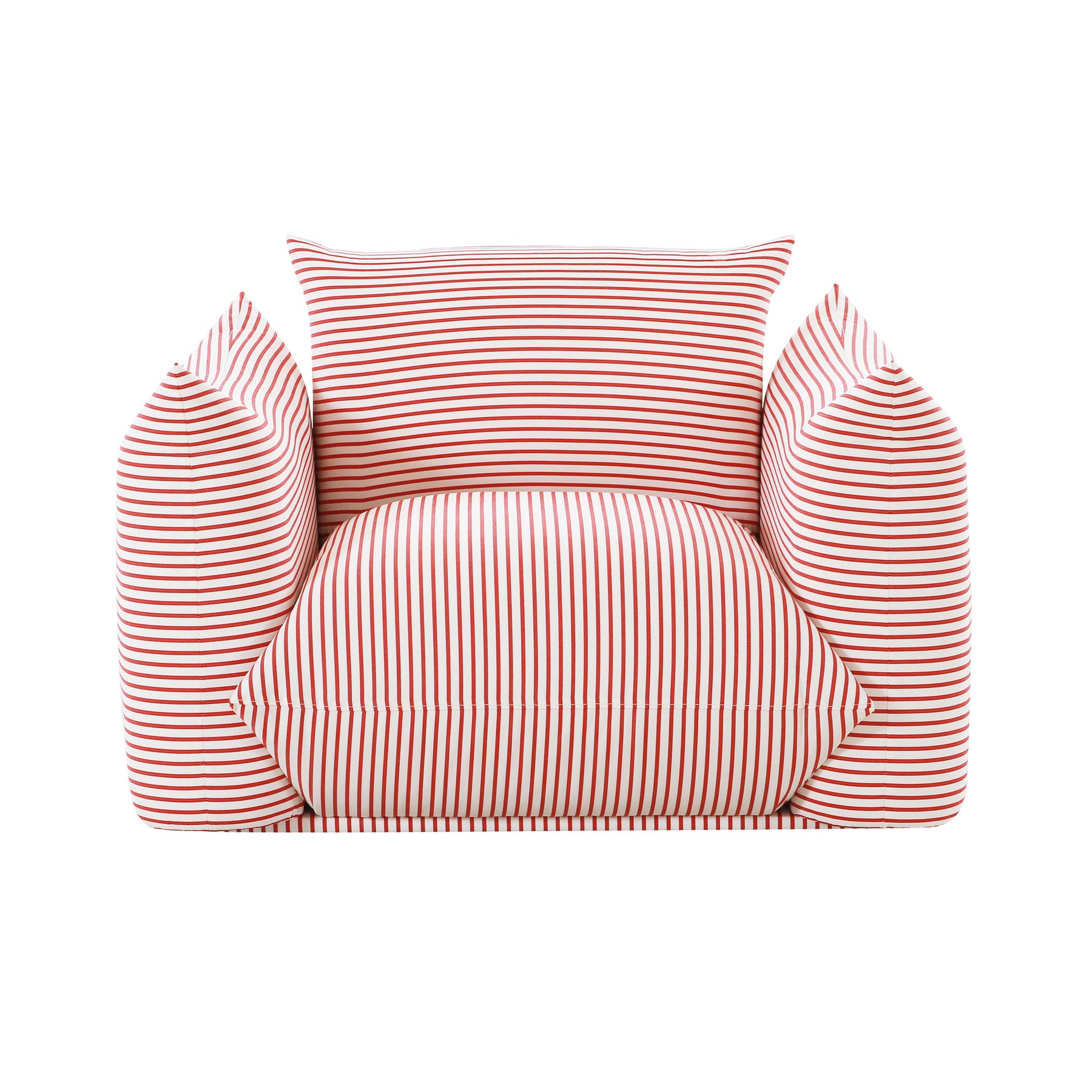 Saint Tropez Striped Stuffed Indoor/Outdoor Armchair