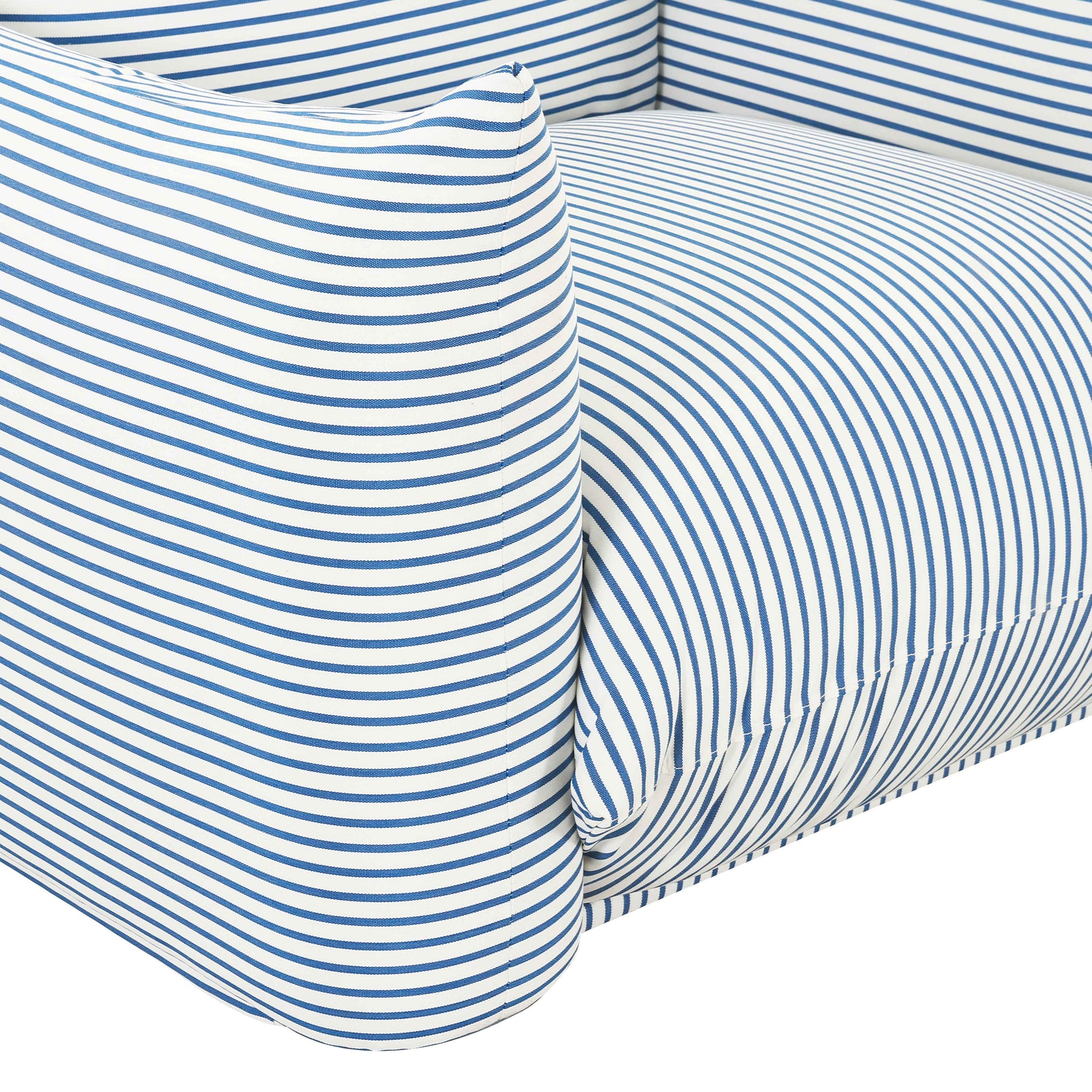 Saint Tropez Striped Stuffed Indoor/Outdoor Armchair