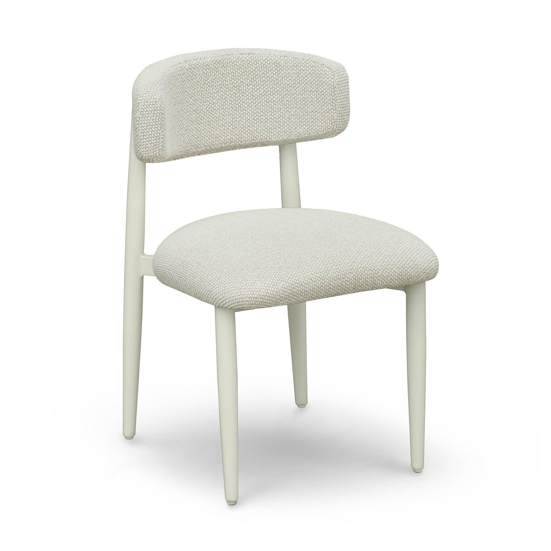 Annika Textured Contract-Grade Fabric Outdoor Dining Side Chair