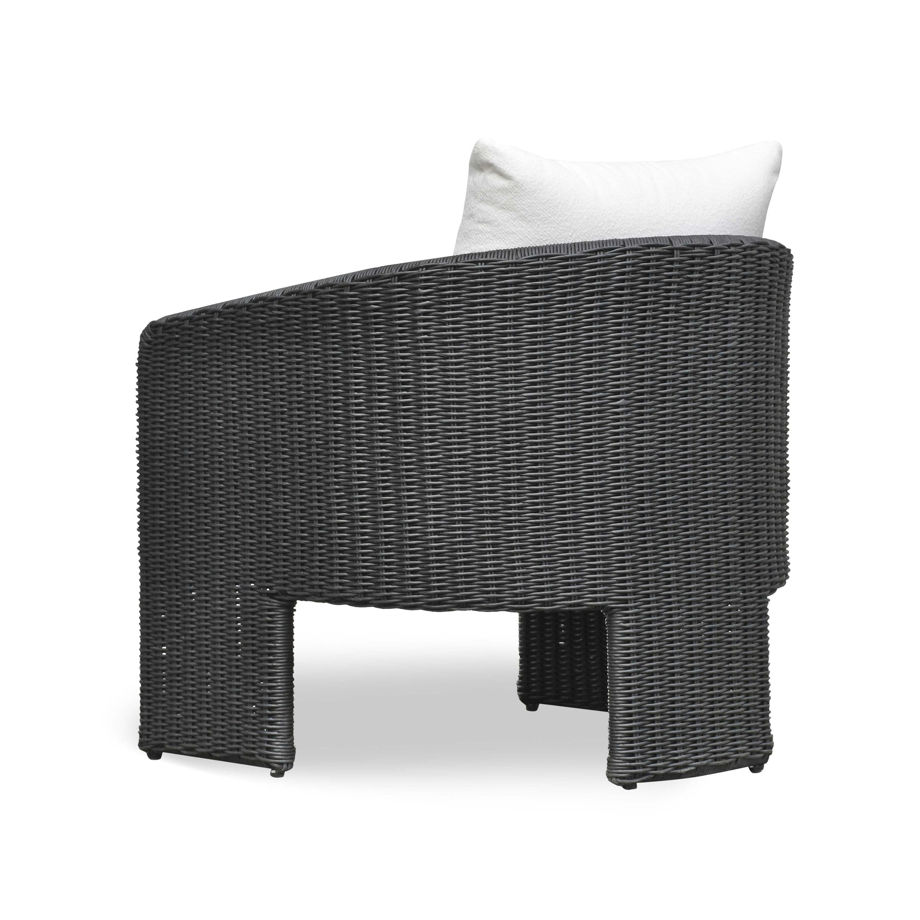 Alexa Rattan Performance Fabric Outdoor Accent Chair