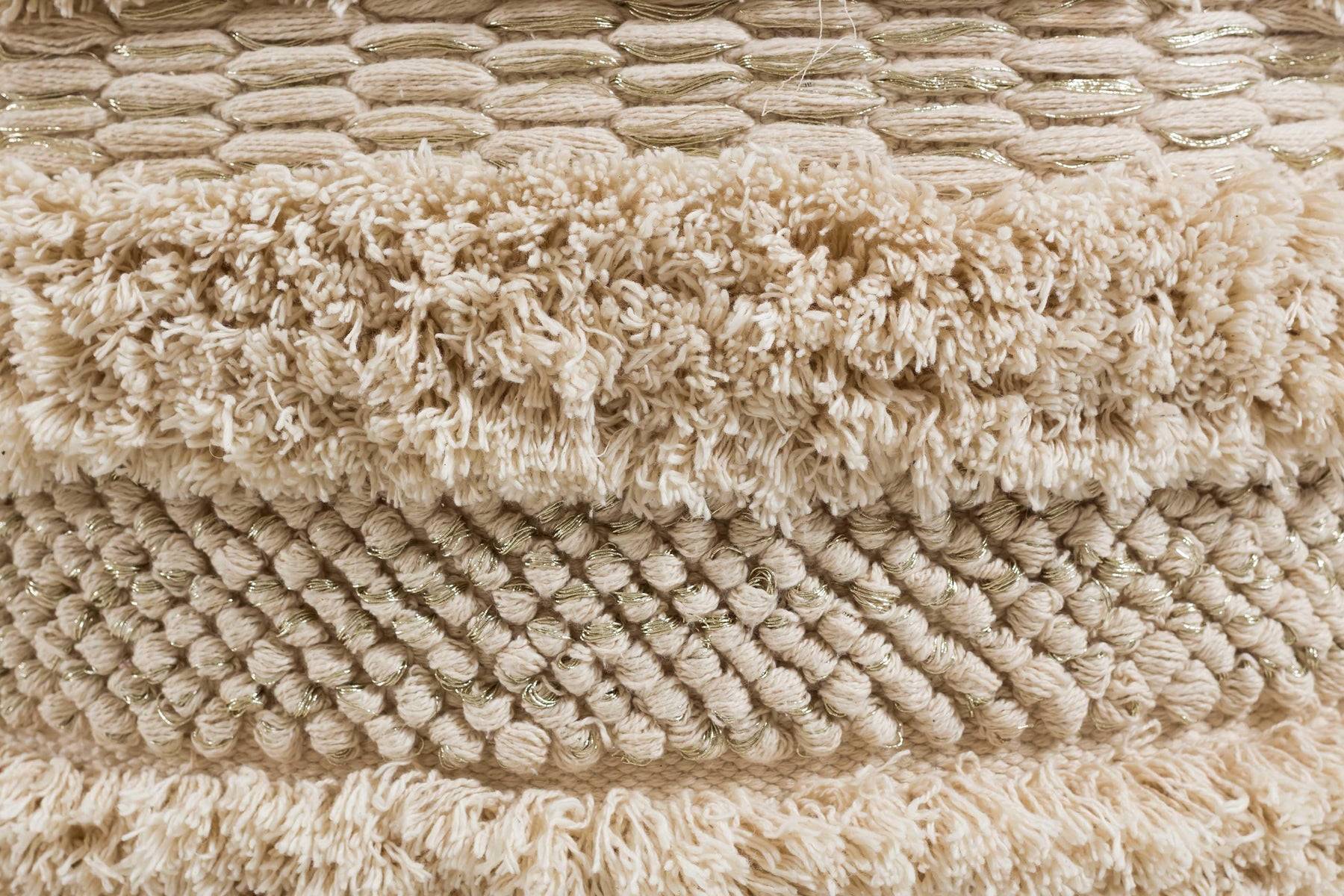 Yorba Beige Cotton Pouf