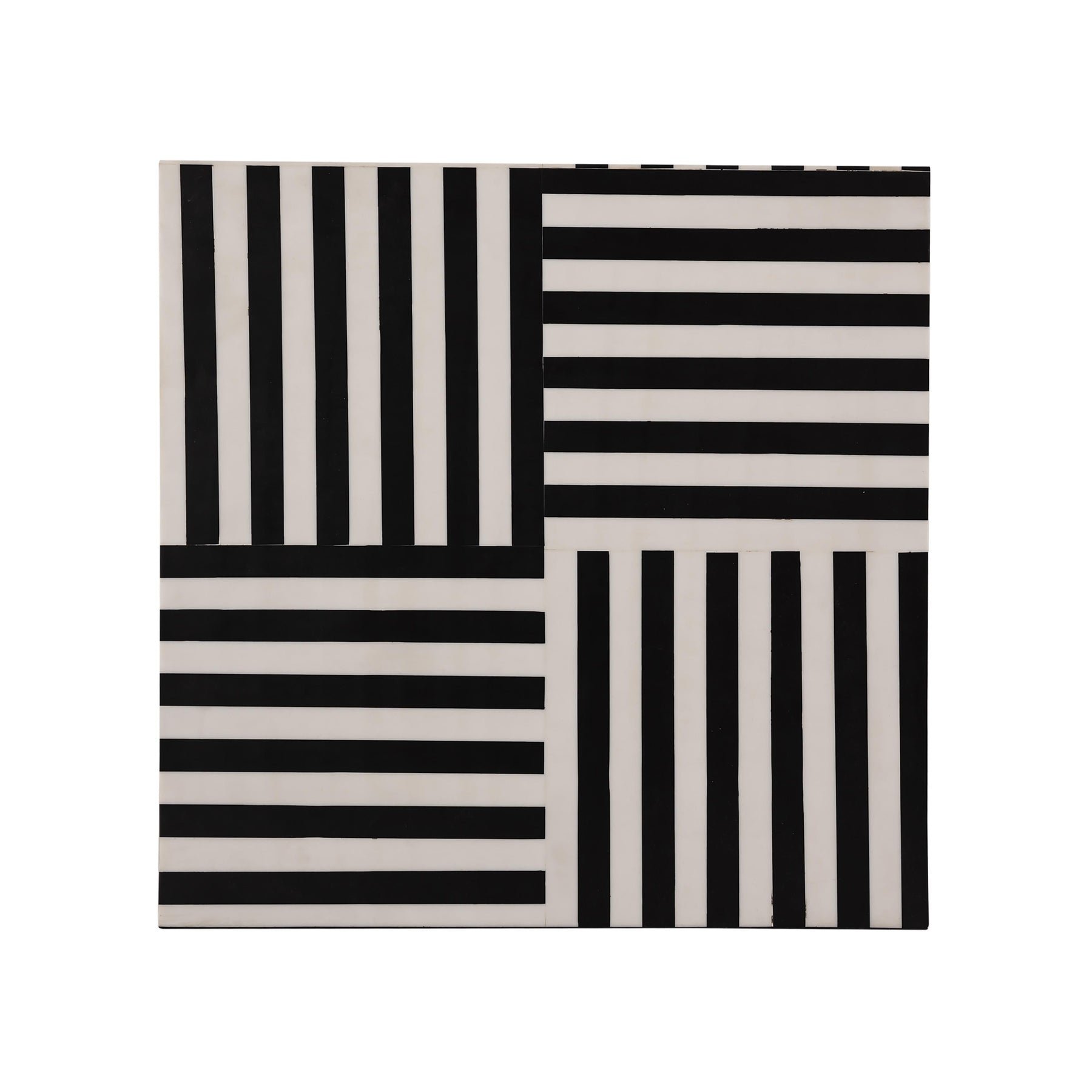 Cube Black and White Side Table
