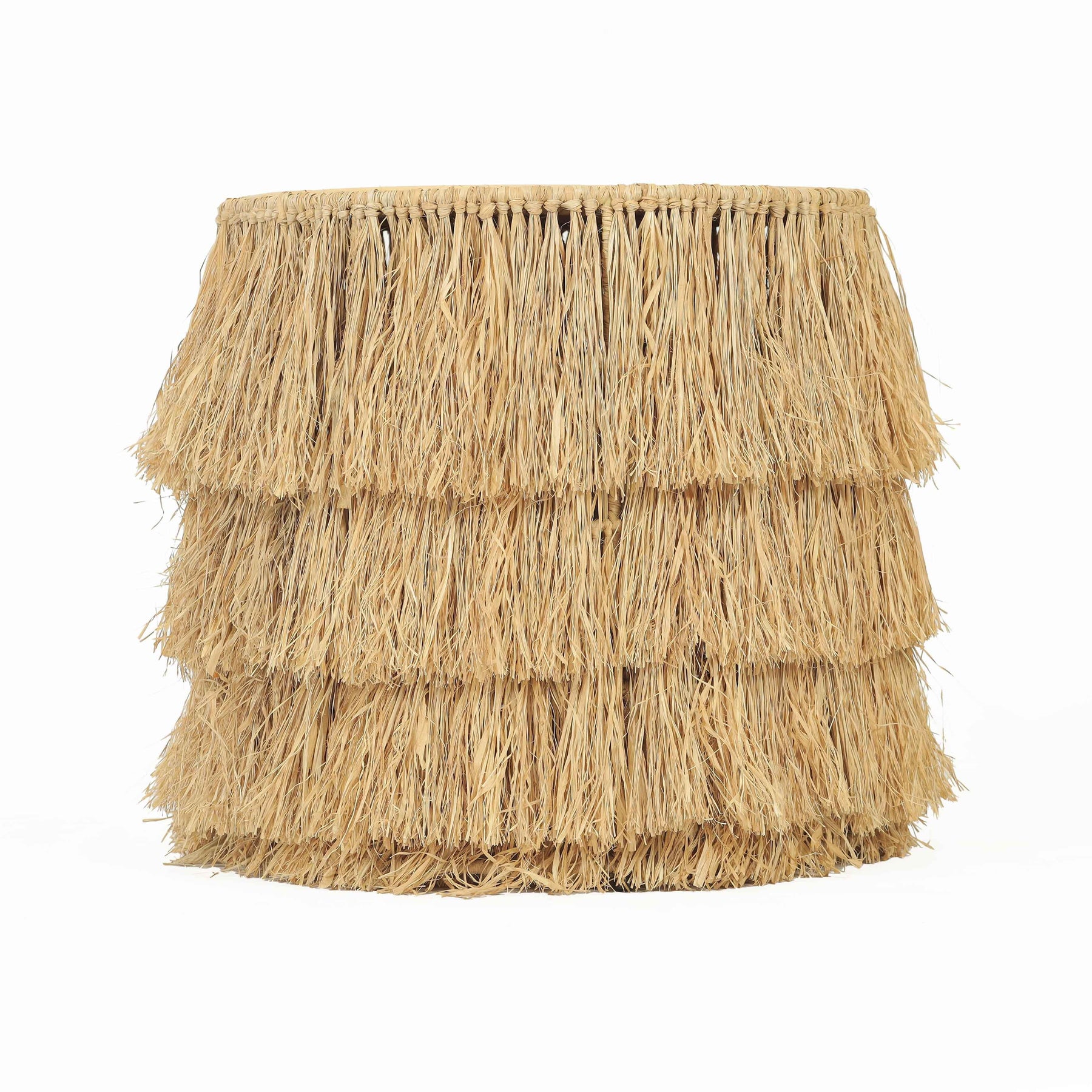 Luau Natural Rattan Round End Table