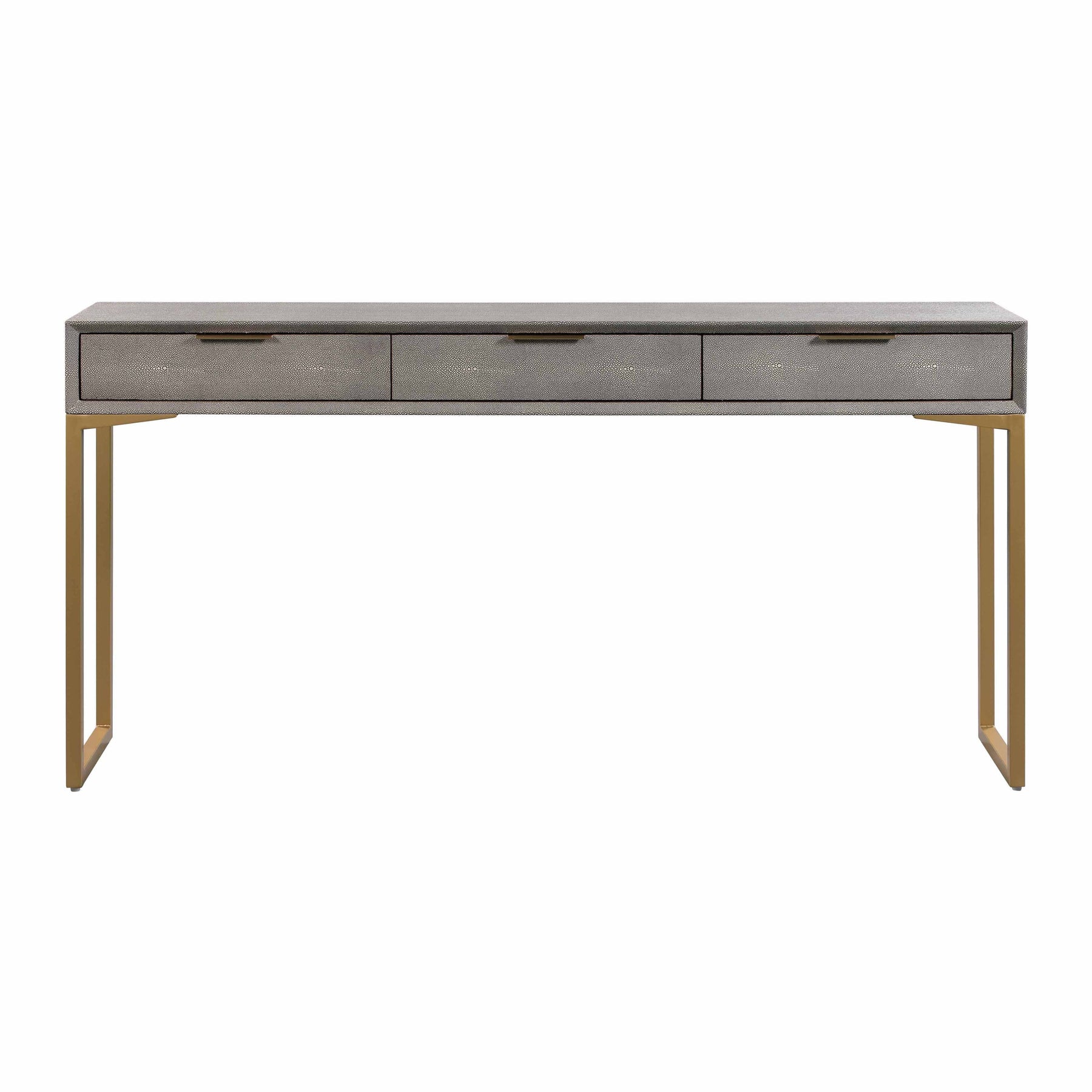 Pesce 59" Faux Shagreen 3-Drawer Console Table
