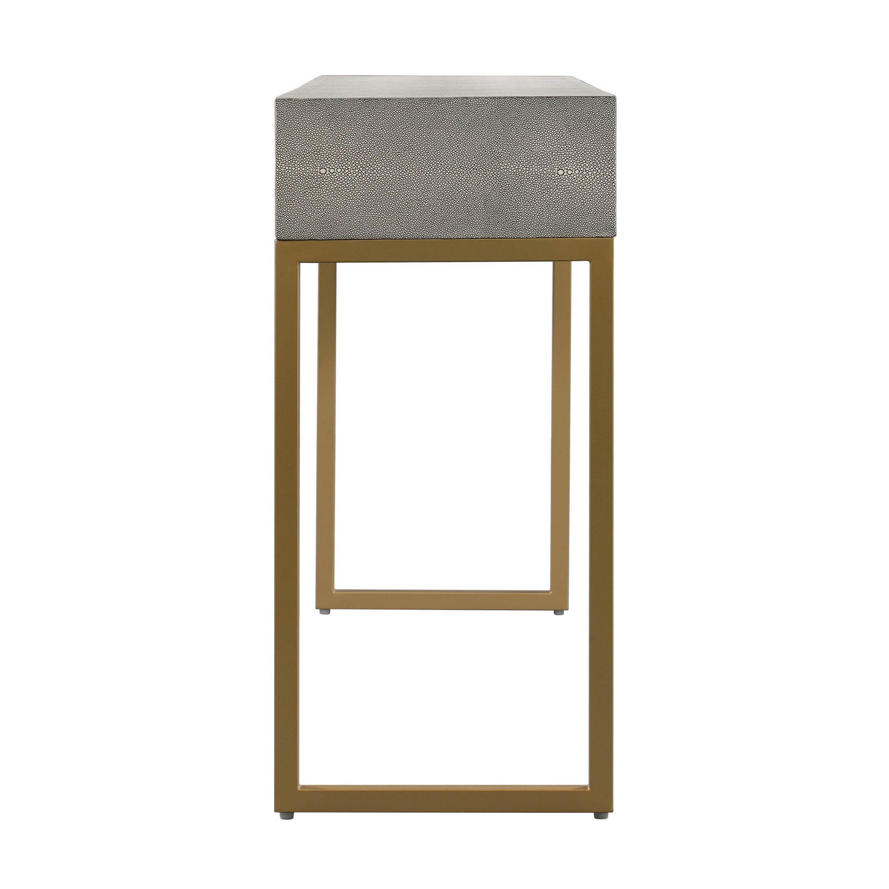 Pesce 59" Faux Shagreen 3-Drawer Console Table