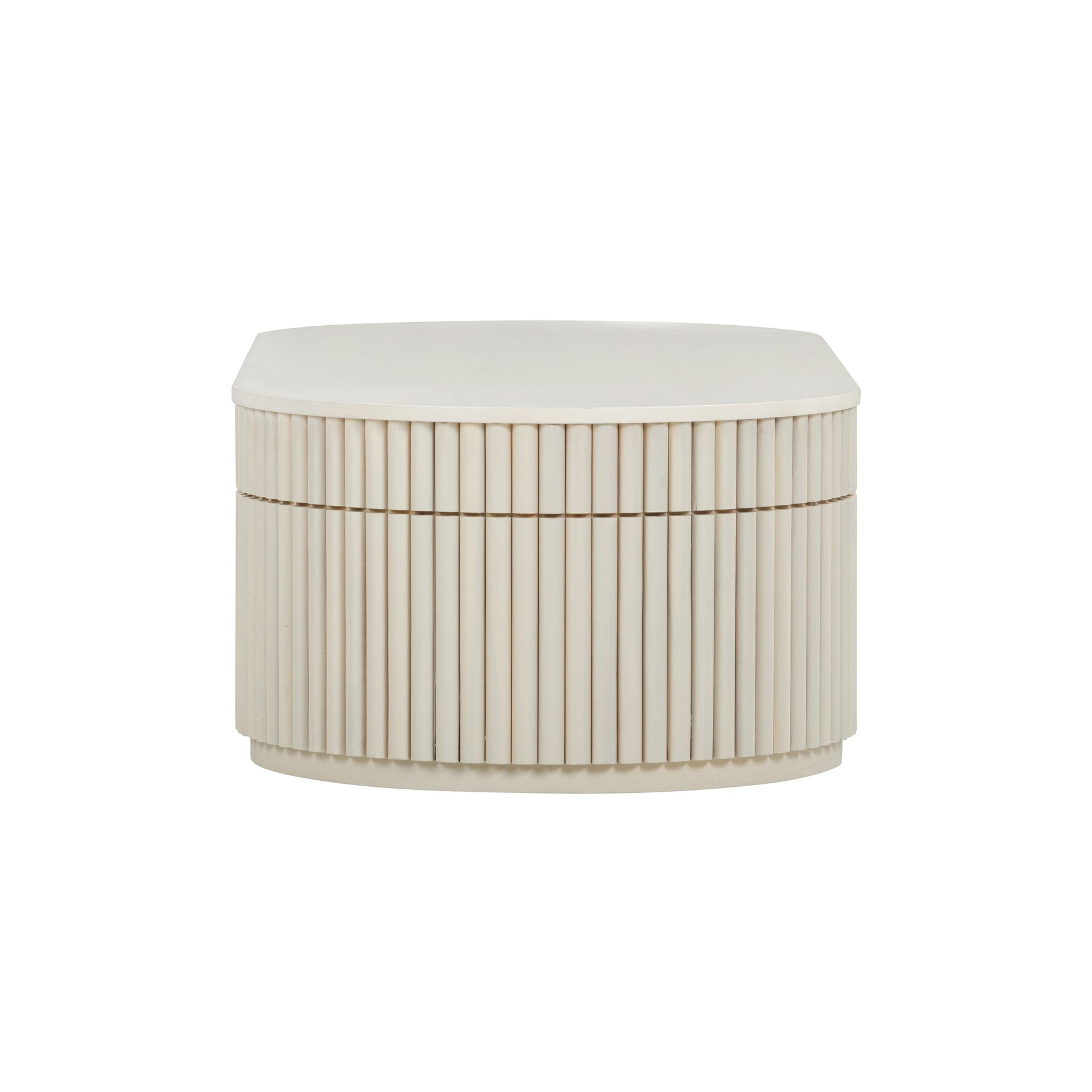 Bella 48" Cream Oval Coffee Table