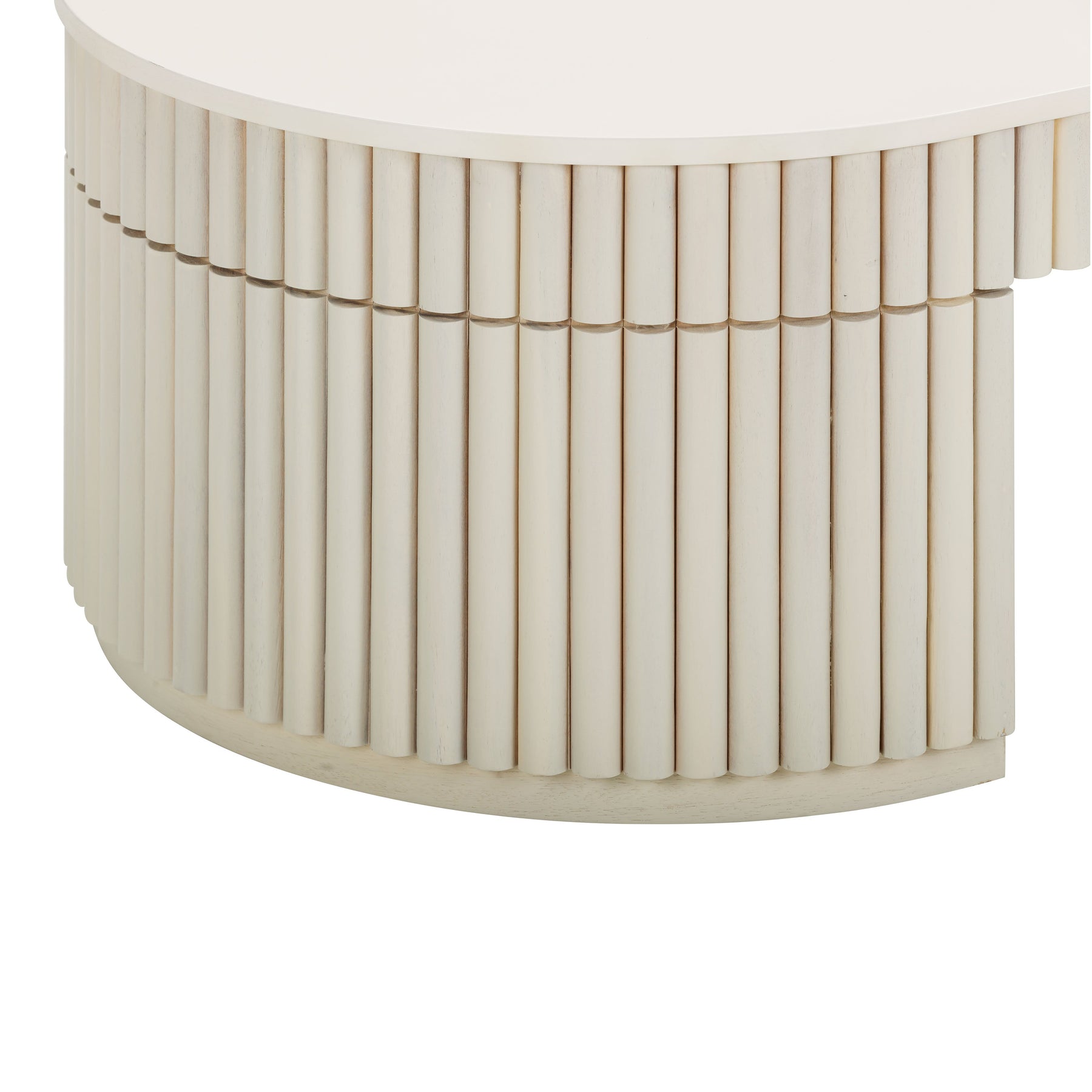 Bella 48" Cream Oval Coffee Table