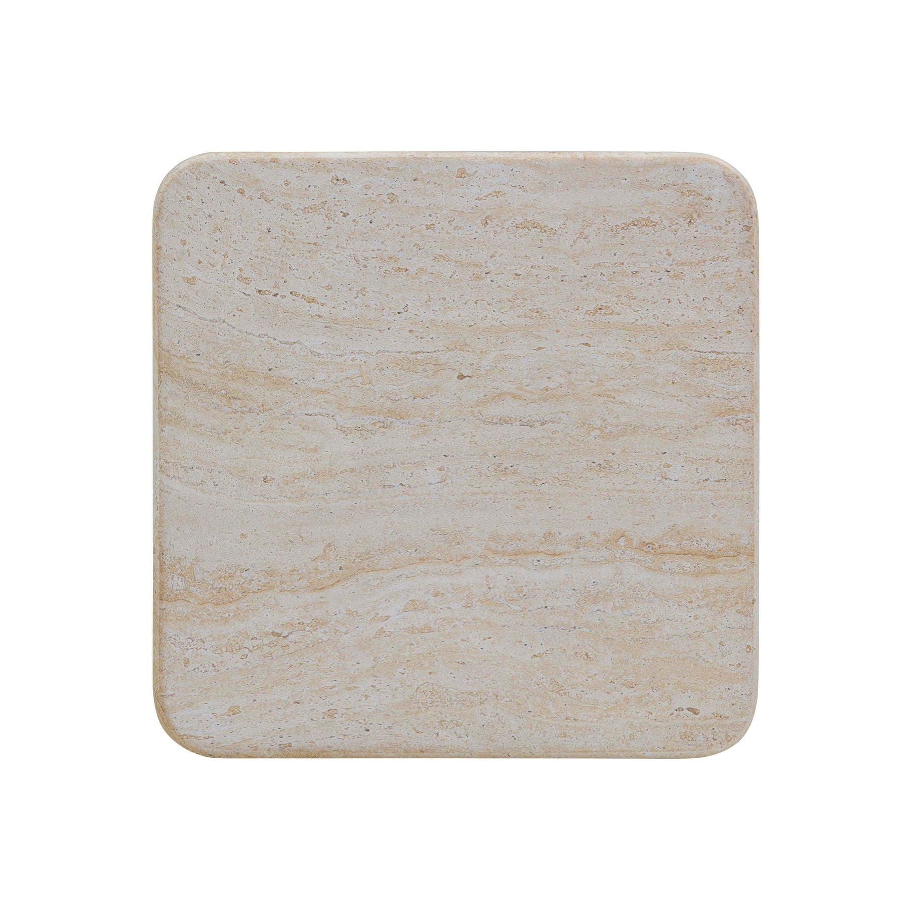 Brut Faux Travertine & Breccia Concrete Indoor/Outdoor Side Table