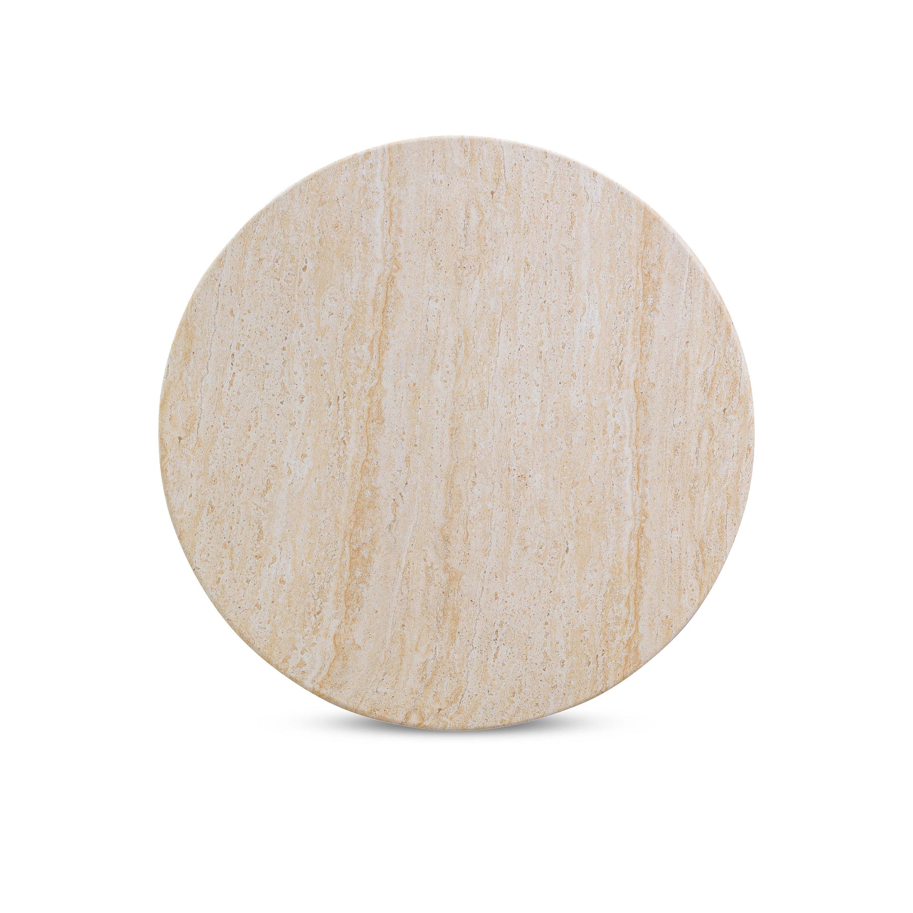 Amora 2-Piece Faux Travertine Indoor/Outdoor Nesting Accent Table Set