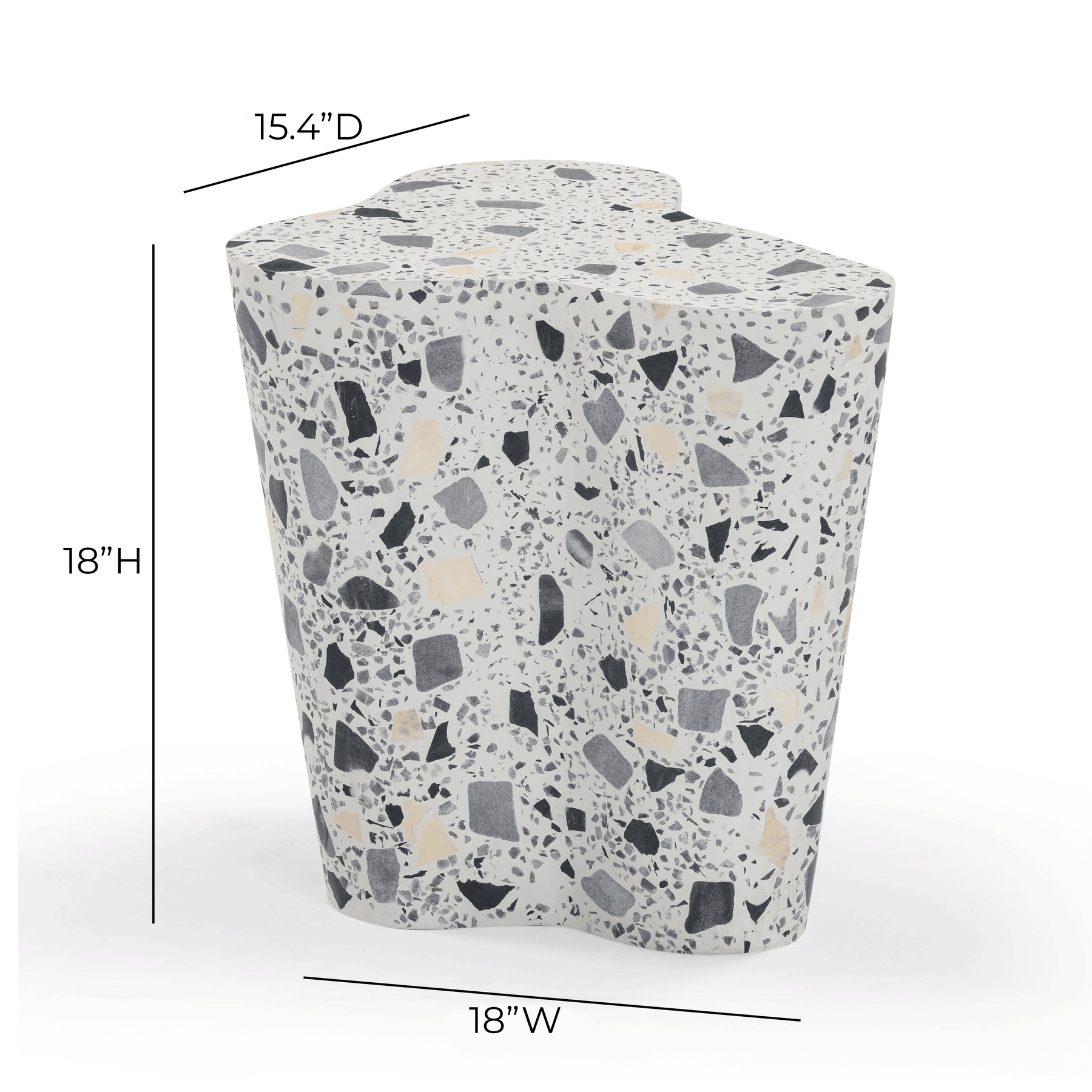 Slab Faux Terrazzo Indoor/Outdoor Side Table