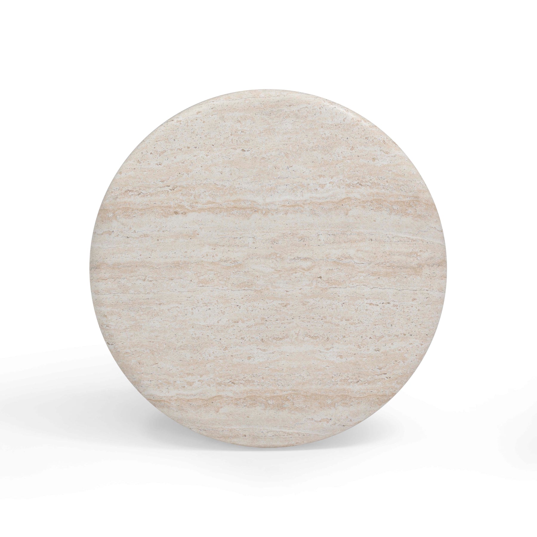 Cynthia Faux Travertine Concrete Indoor/Outdoor Side Table