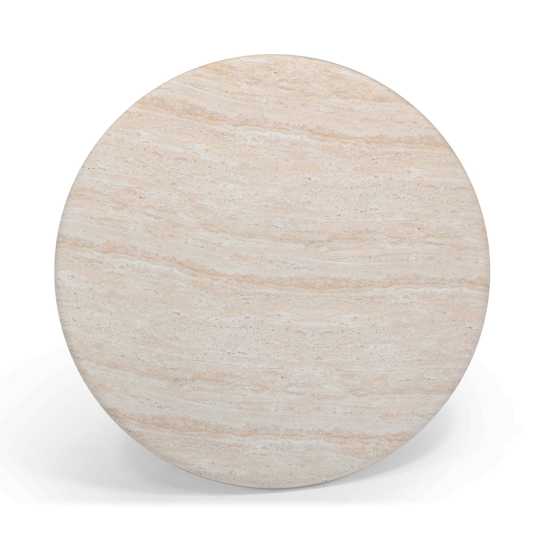Cynthia 36" Faux Travertine Concrete Indoor/Outdoor Coffee Table