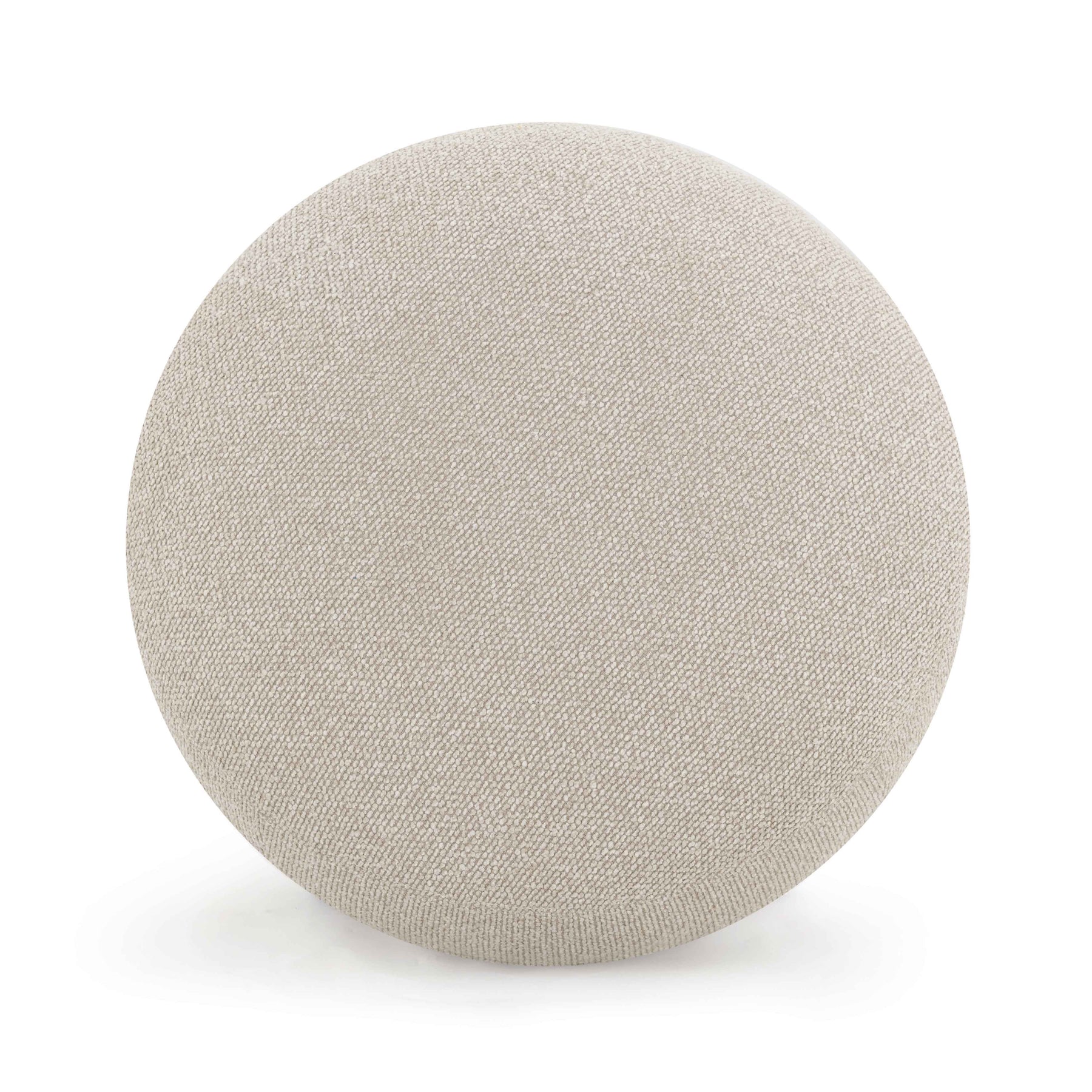 Pucker Warm Grey Performance Boucle Ottoman