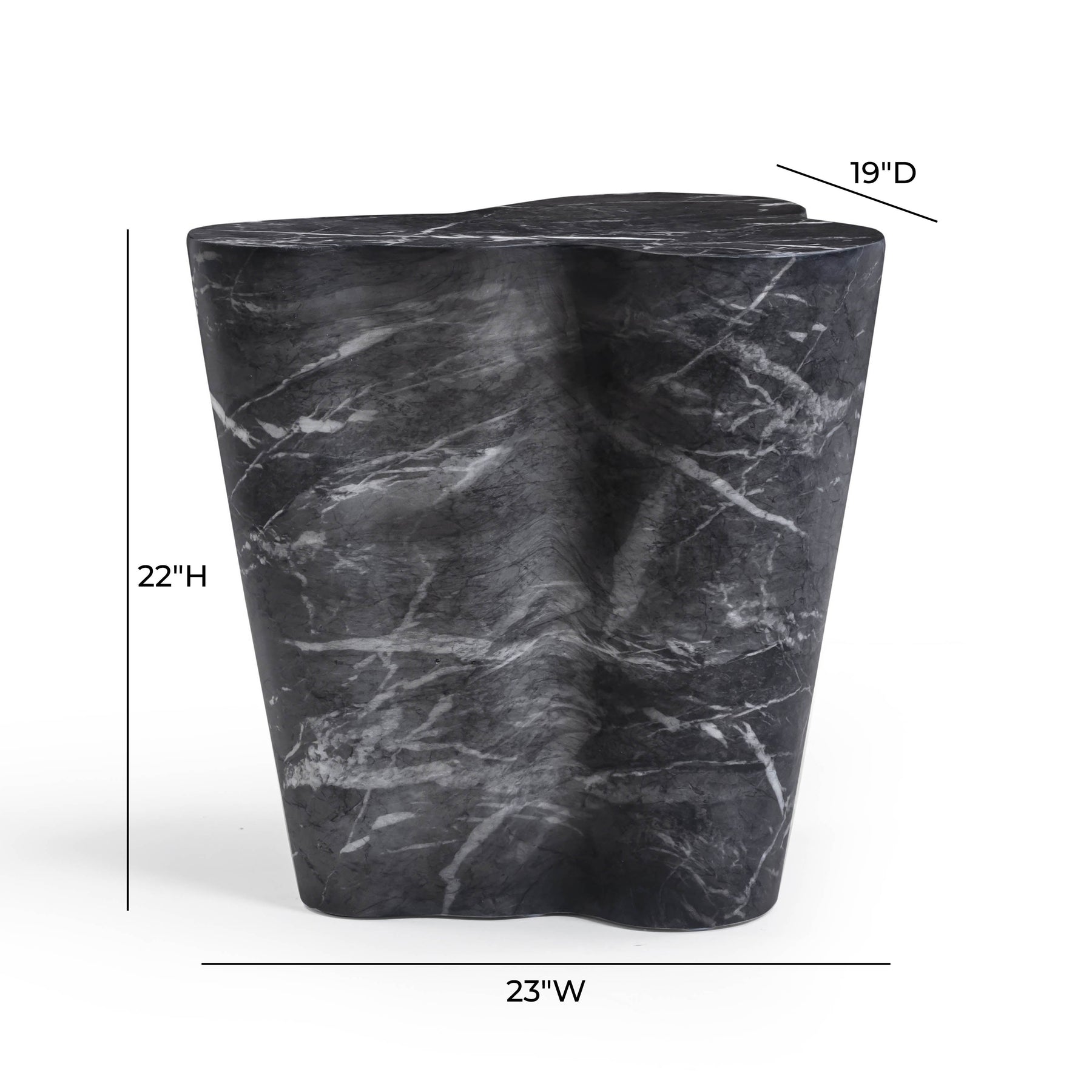 Slab Concrete Indoor/Outdoor Side Table (18"-22")