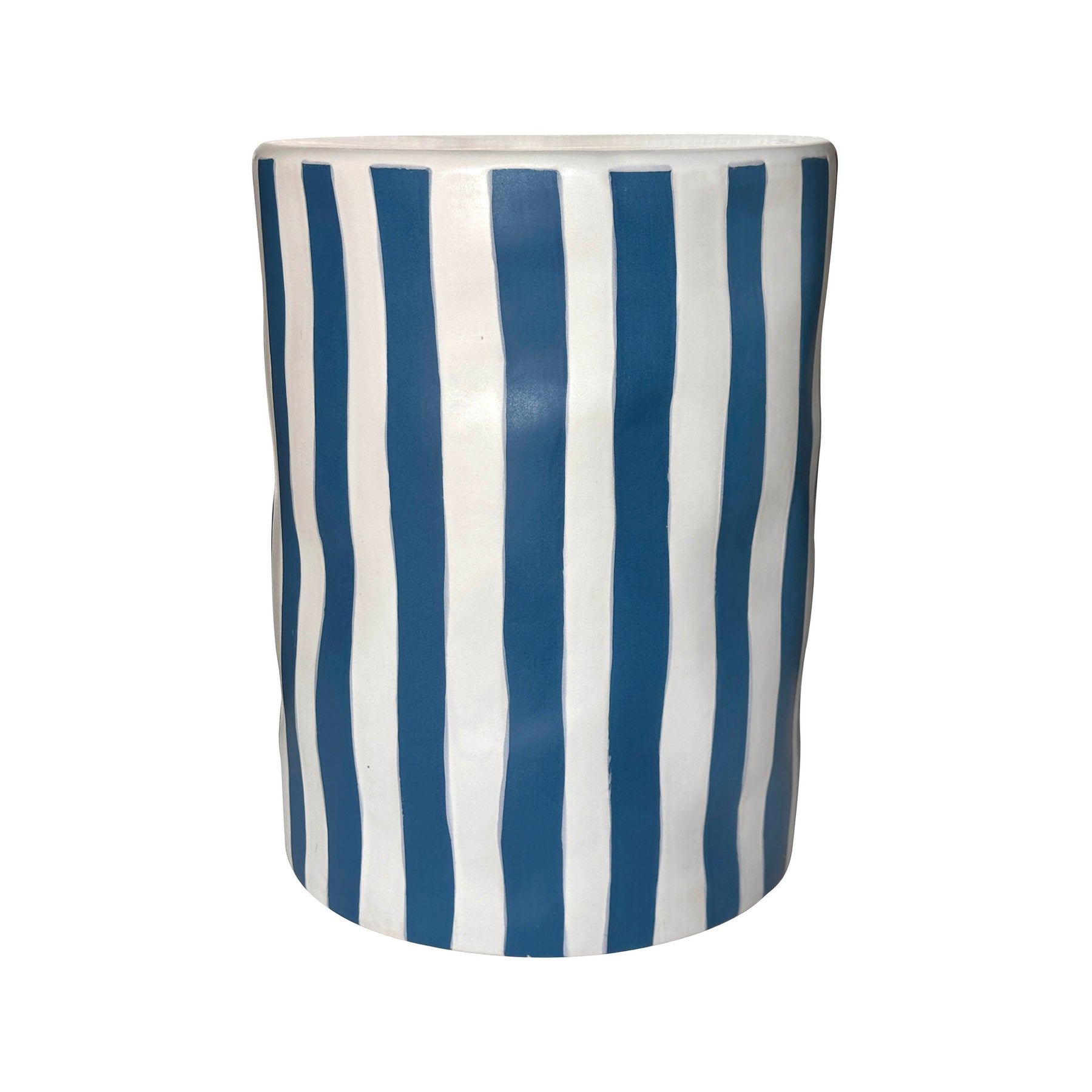 Tempest Indoor/Outdoor Ceramic Table in Stripes