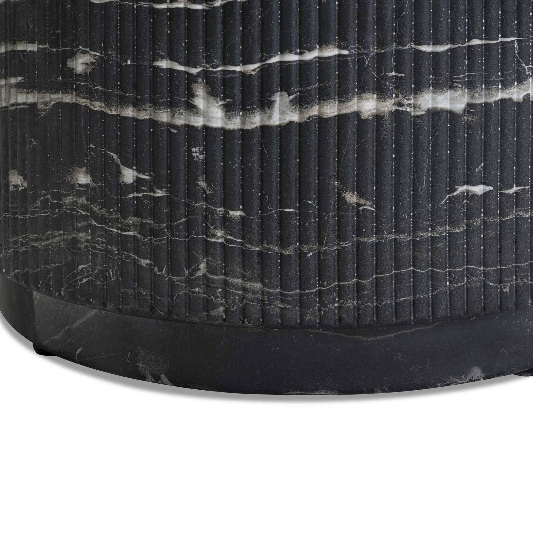 Hades 47" Black Faux Marble Indoor/Outdoor Concrete Coffee Table