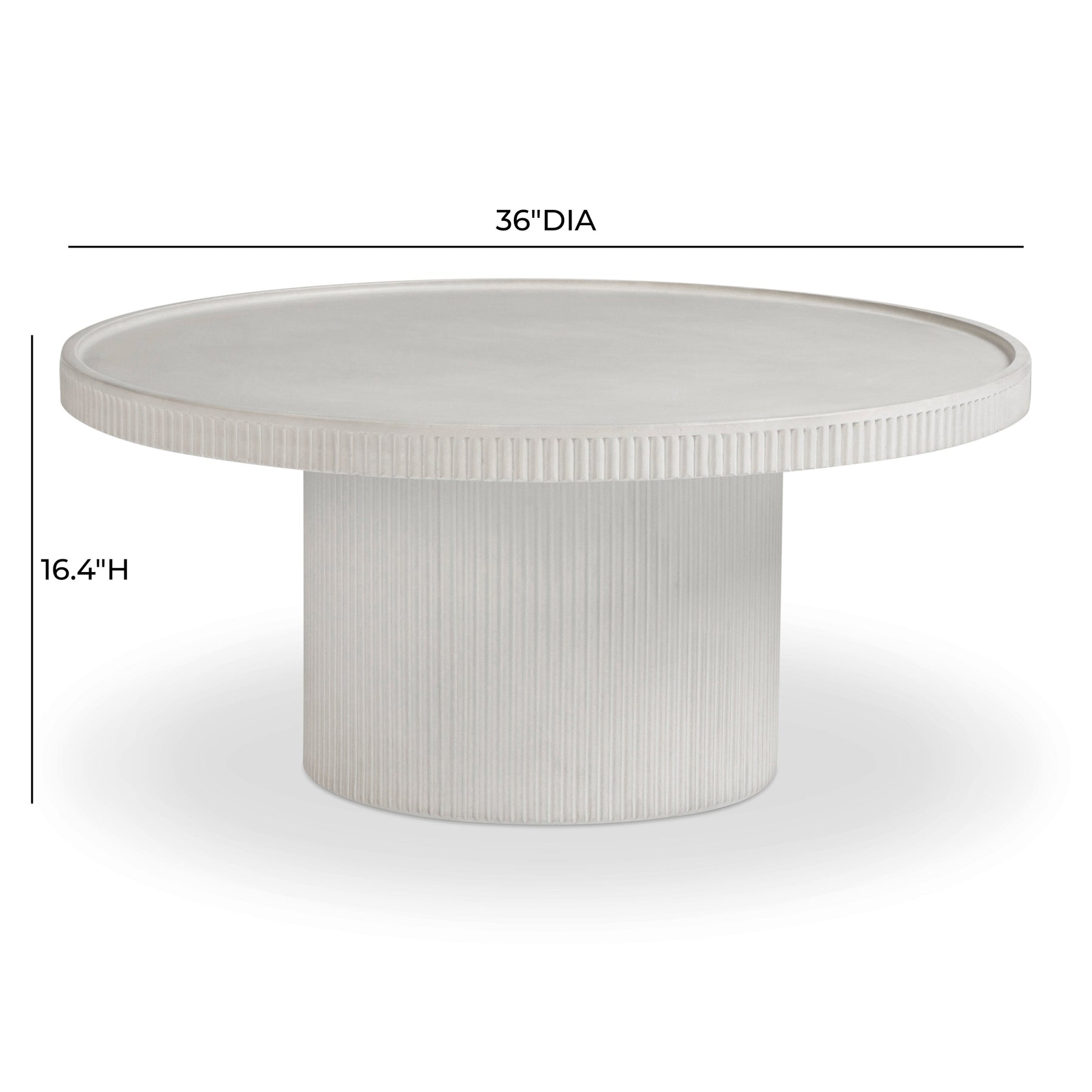 Darcy 36" Concrete Indoor/Outdoor Round Coffee Table