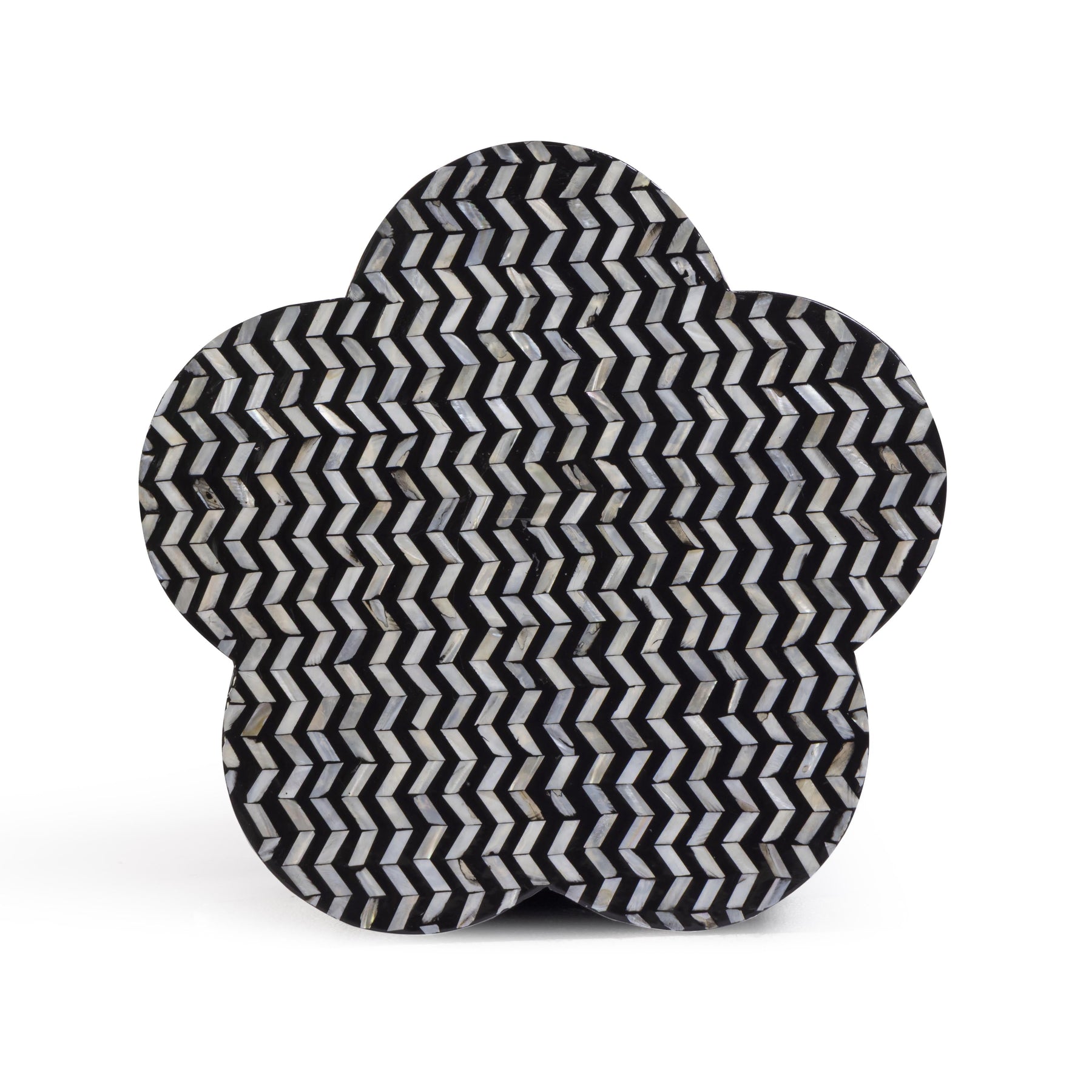Truffle Black Mother of Pearl Shell Side Table