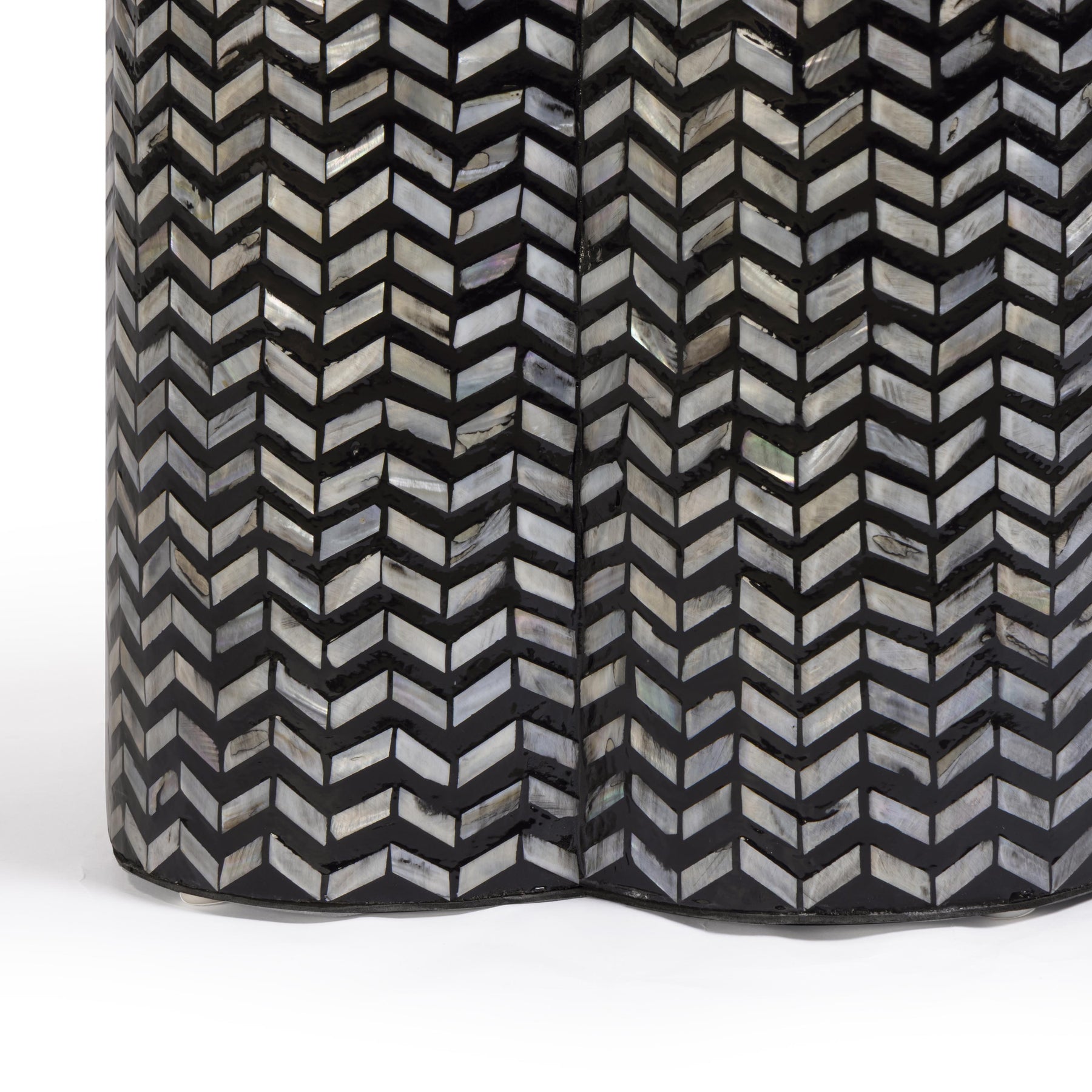 Truffle Black Mother of Pearl Shell Side Table