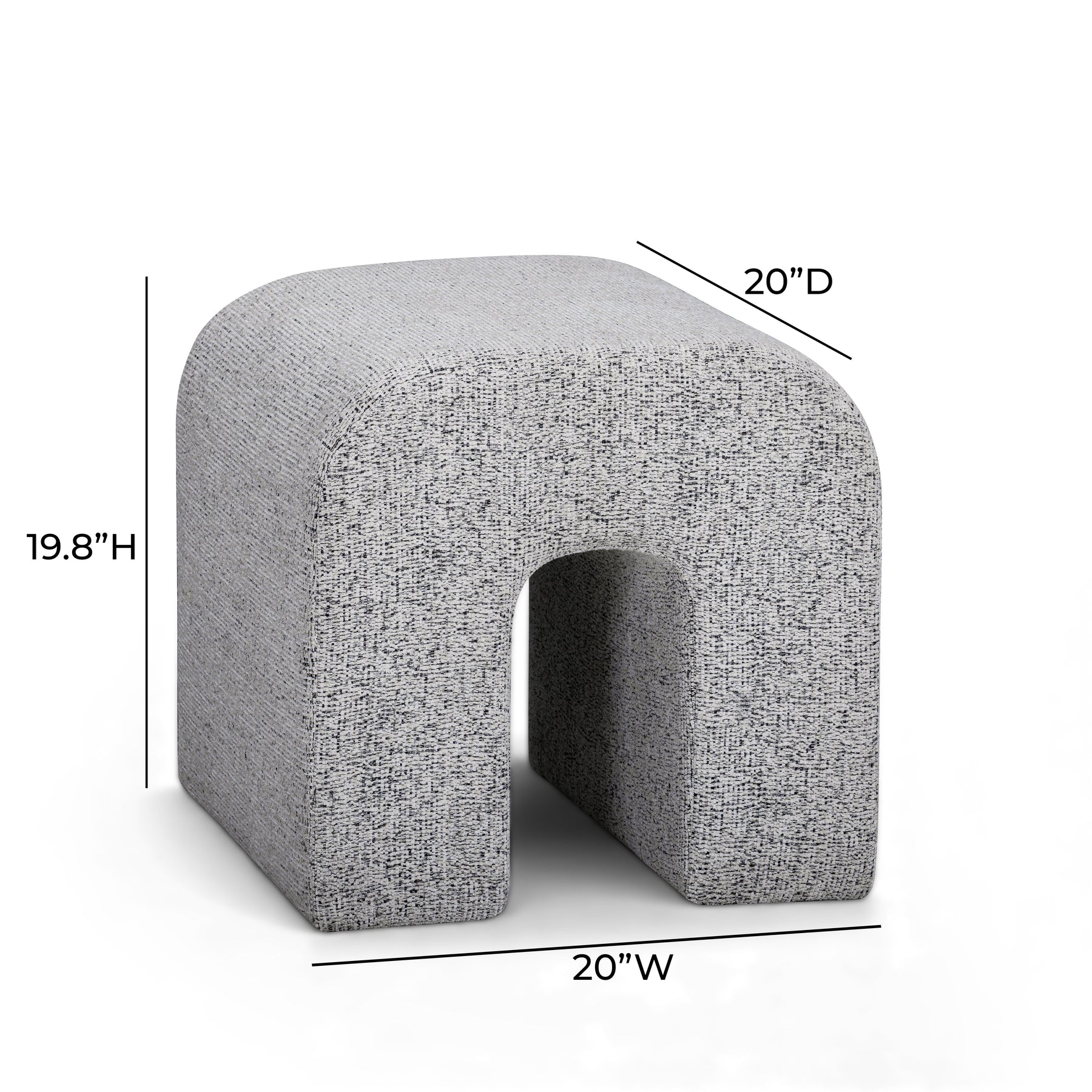 Desi Woven Performance Fabric Ottoman