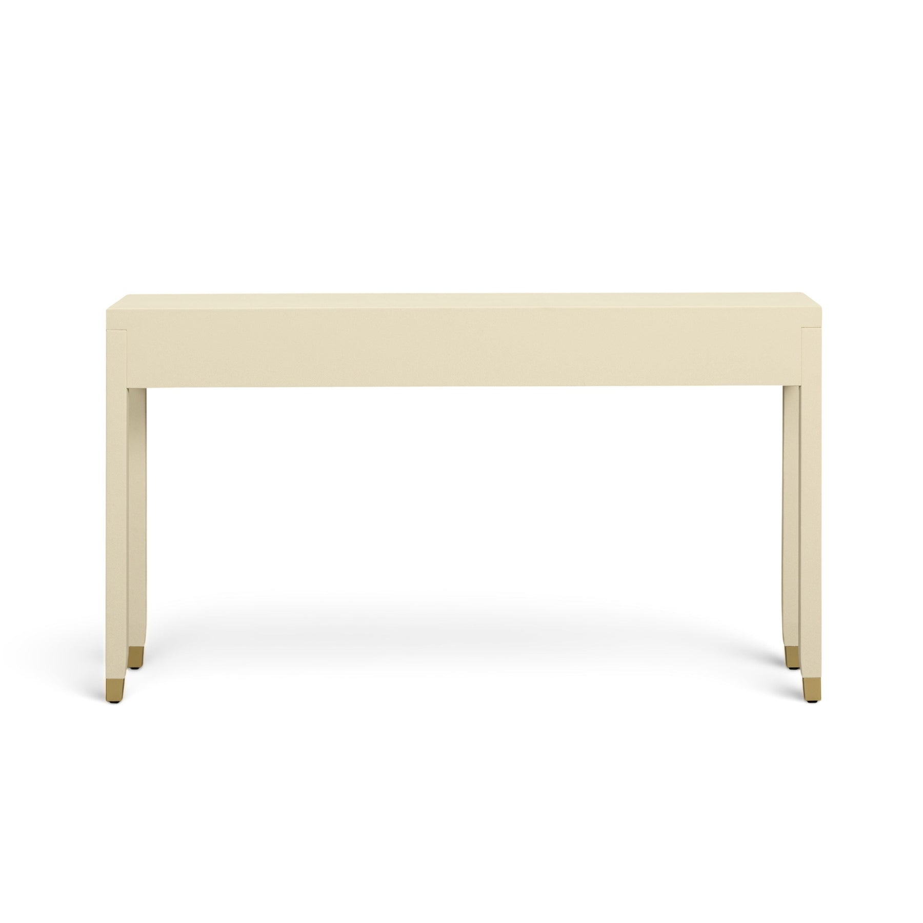 Dani 54" Cream Faux Shagreen 2-Drawer Console Table
