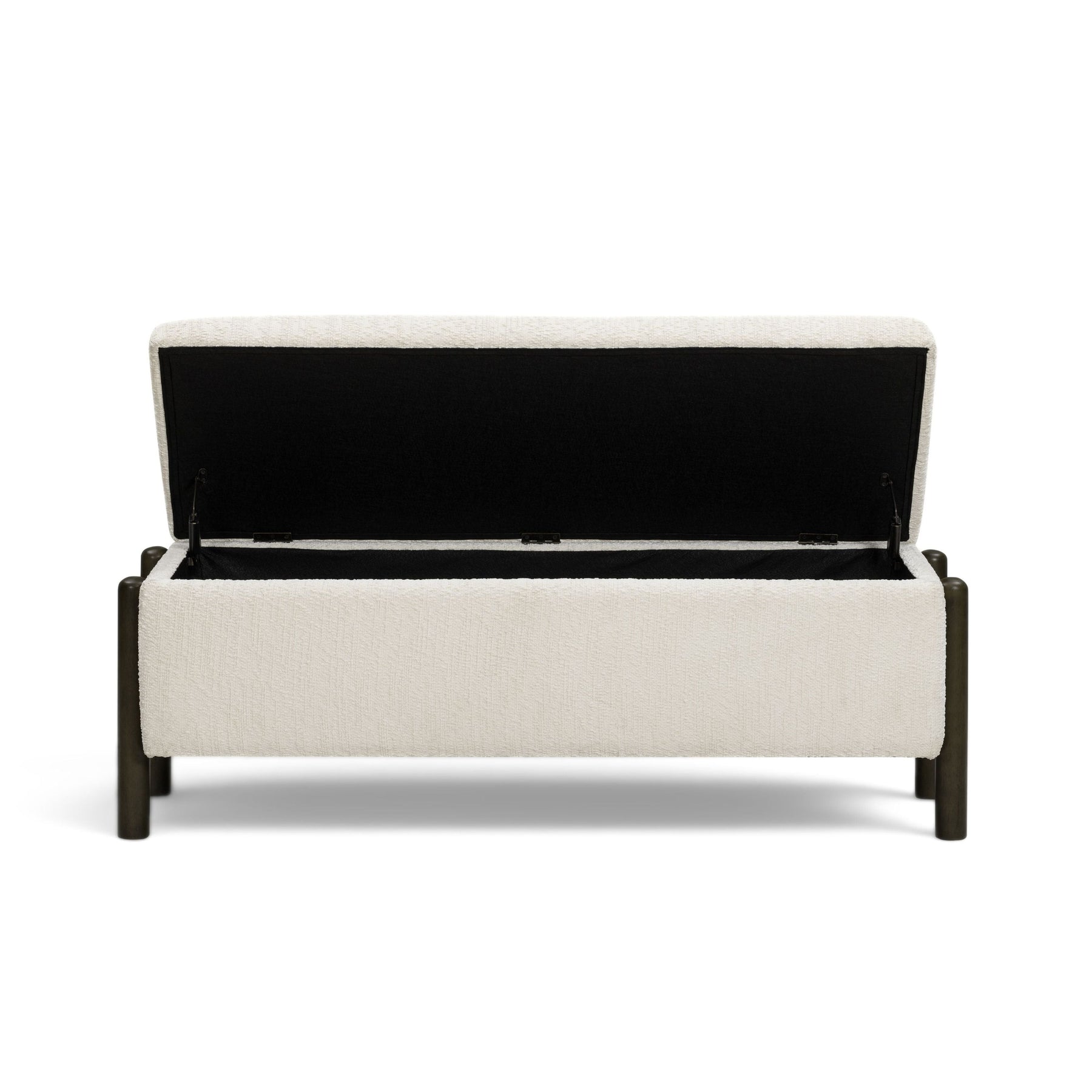 Abby 52" Nubby Fabric Storage Bench