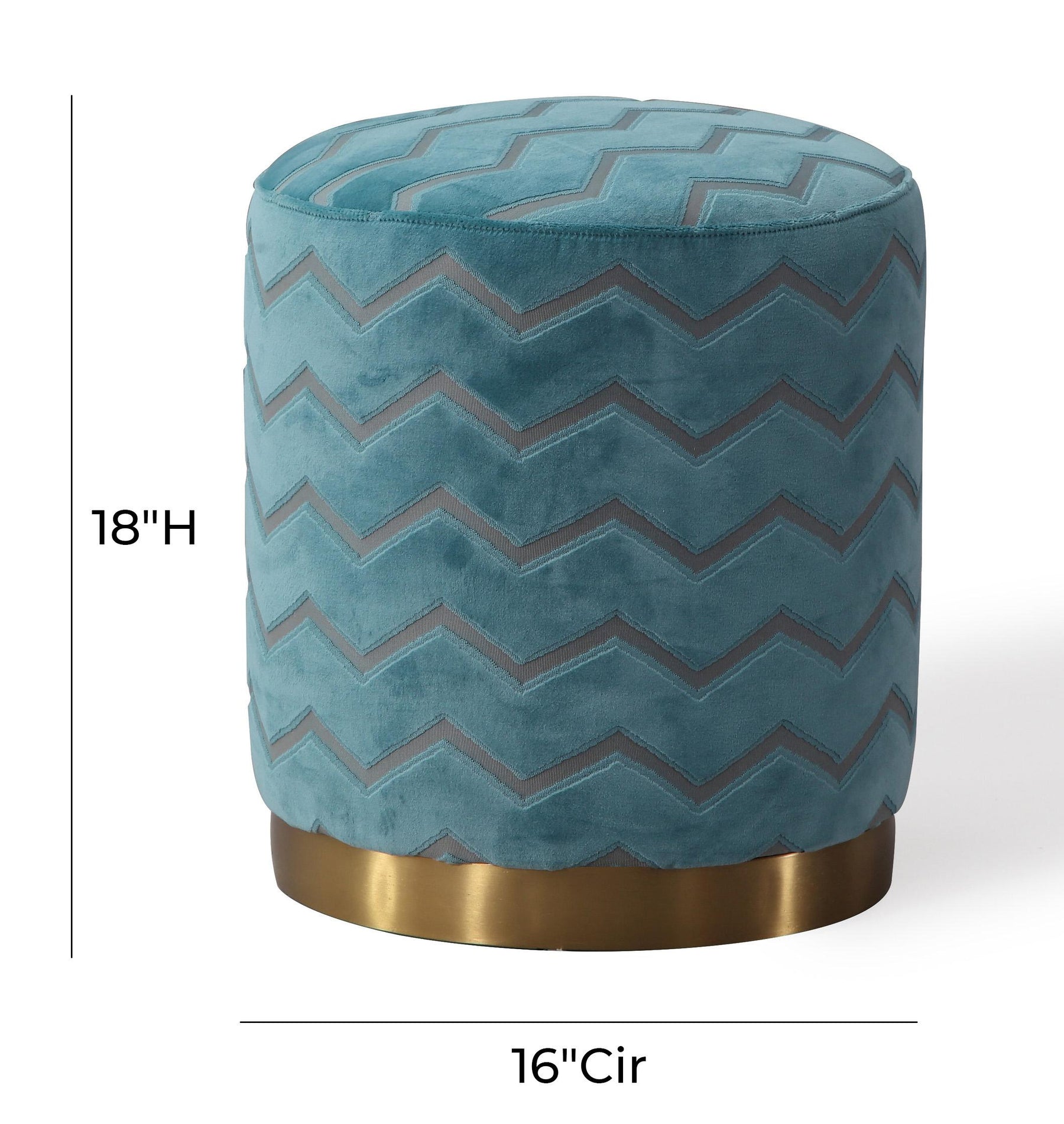 Opal Performance Velvet Ottoman