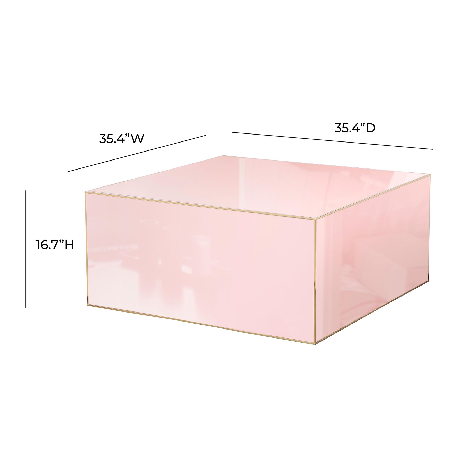 Havana 35" Glass Square Coffee Table