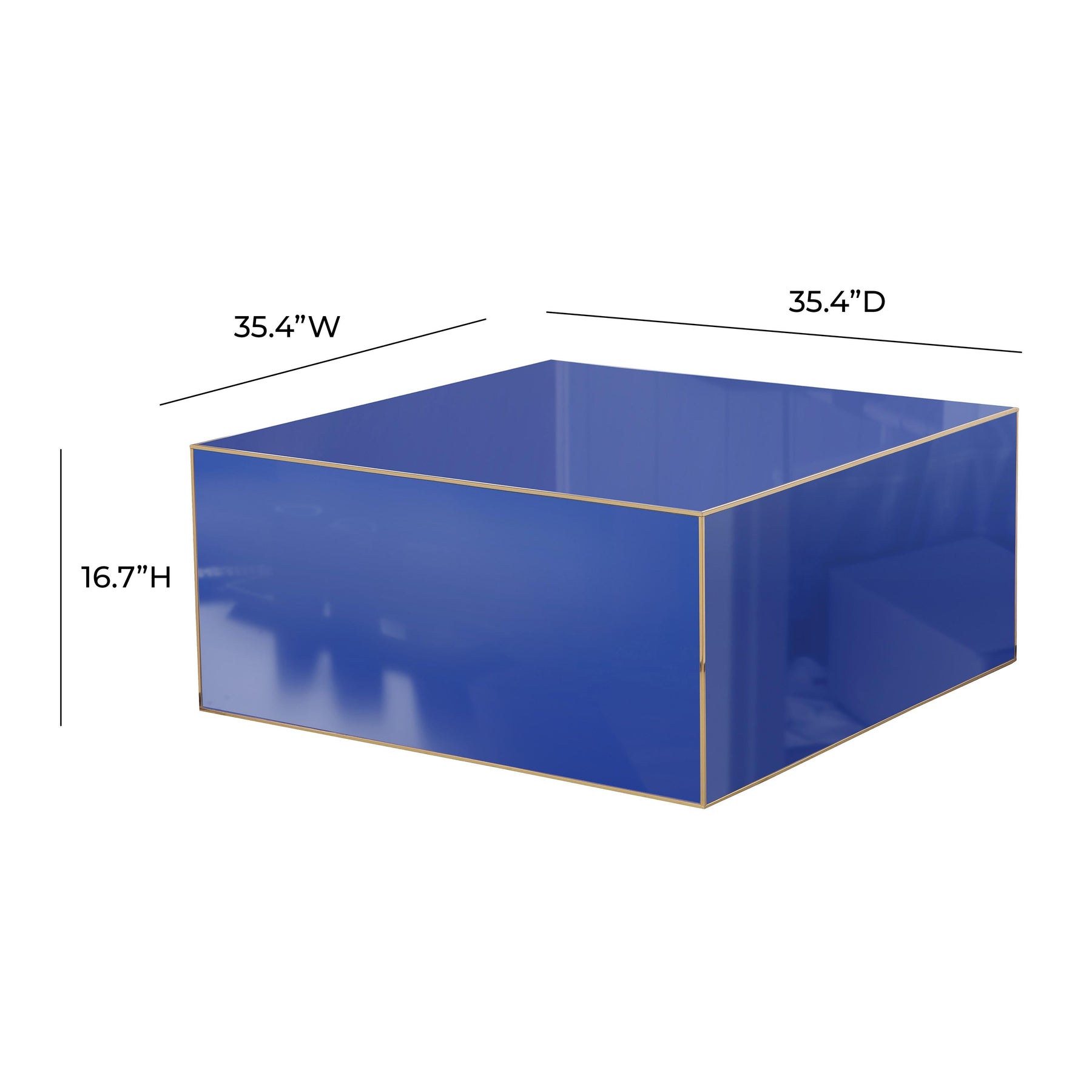 Havana 35" Glass Square Coffee Table