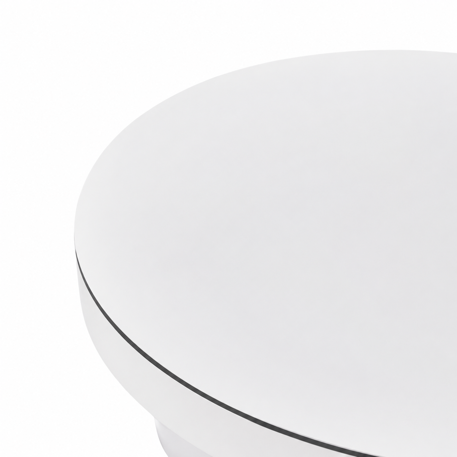 Jasper 33" White Glossy Round Coffee Table