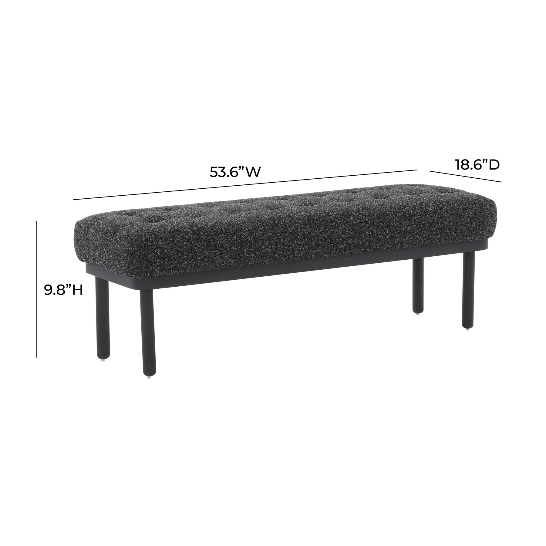 Olivia 53" Performance Boucle Bench