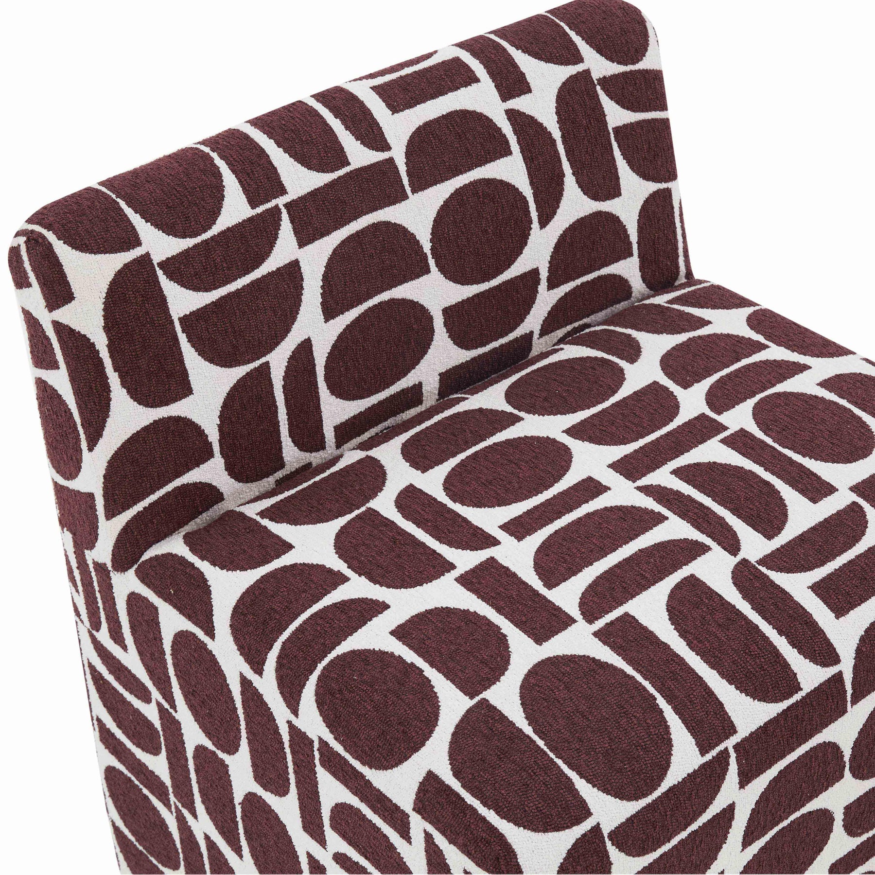 Pippa Geometric Performance Jacquard Weave Accent Stool