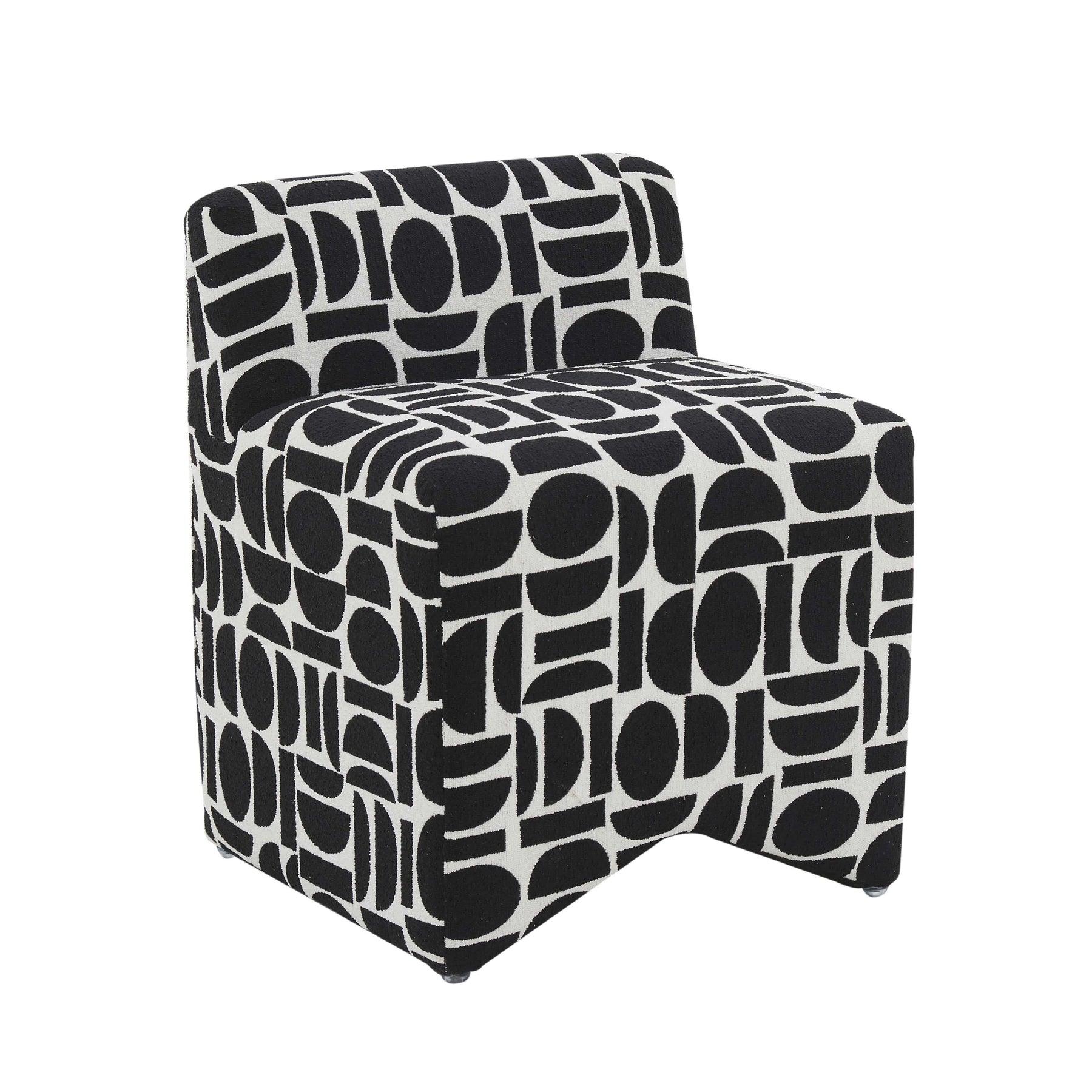 Pippa Geometric Performance Jacquard Weave Accent Stool