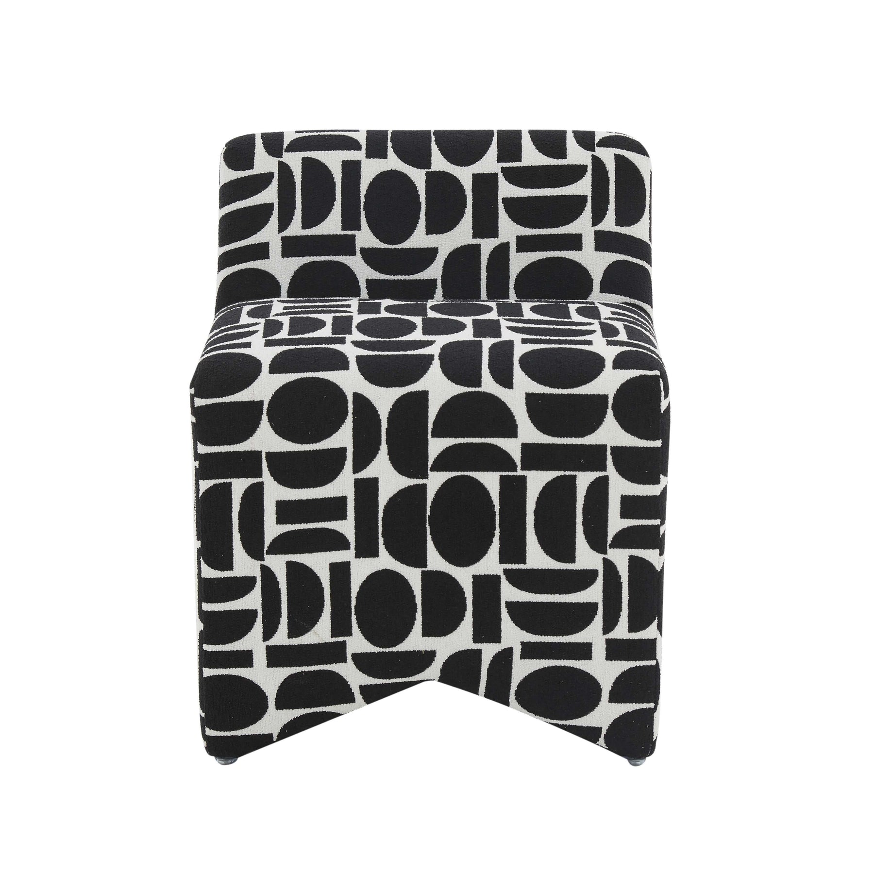 Pippa Geometric Performance Jacquard Weave Accent Stool