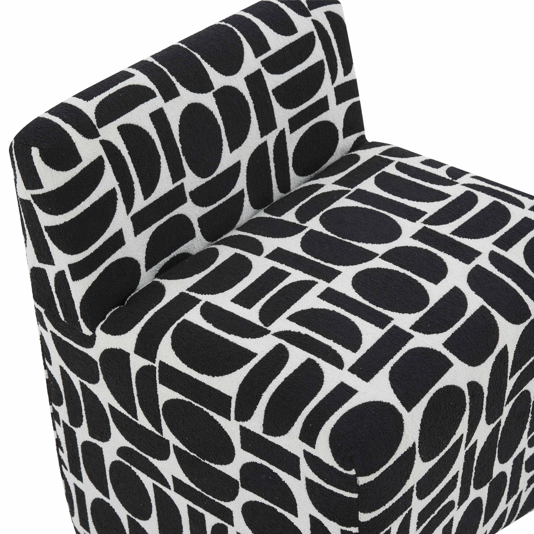 Pippa Geometric Performance Jacquard Weave Accent Stool